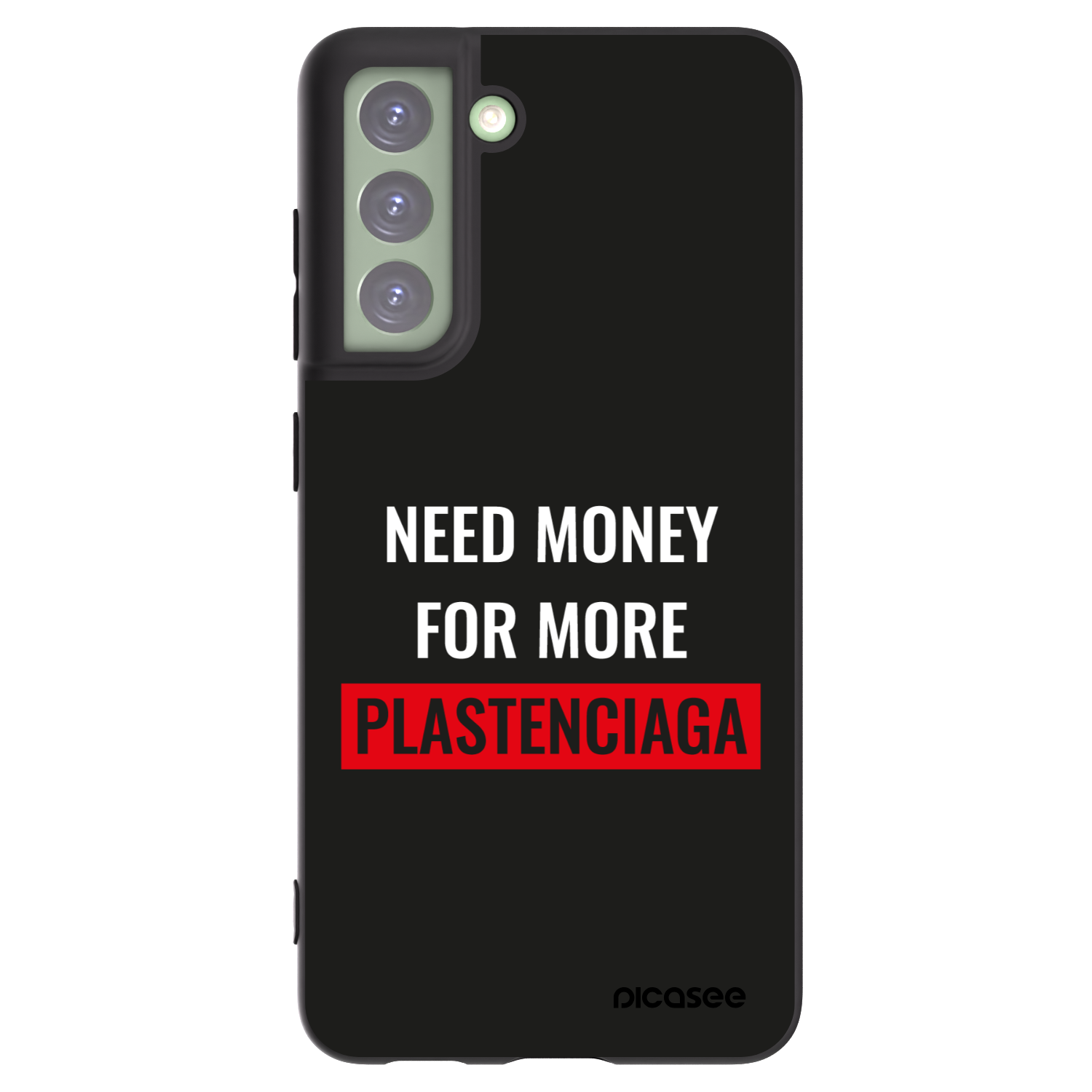 Picasee Μαύρη θήκη σιλικόνης για Samsung Galaxy S21 FE 5G - More PLASTENCIAGA