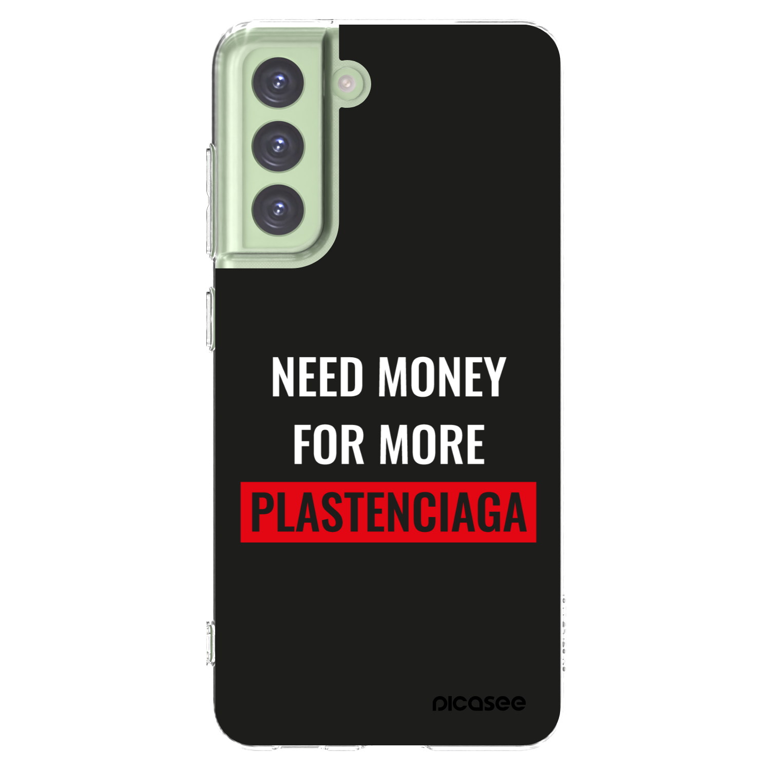 Picasee διαφανής θήκη σιλικόνης Samsung Galaxy S21 FE 5G - More PLASTENCIAGA