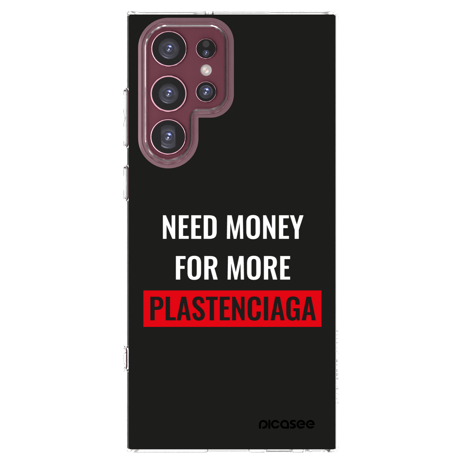Picasee διαφανής θήκη σιλικόνης Samsung Galaxy S22 Ultra 5G - More PLASTENCIAGA