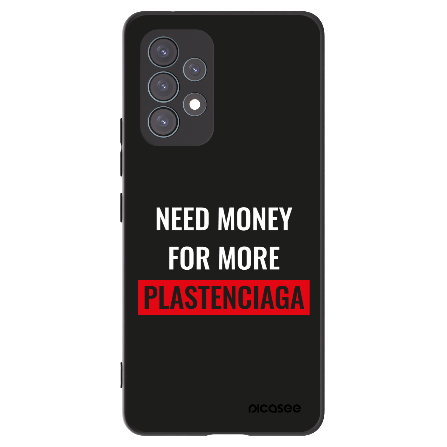 Picasee Μαύρη θήκη σιλικόνης για Samsung Galaxy A53 5G A536 - More PLASTENCIAGA