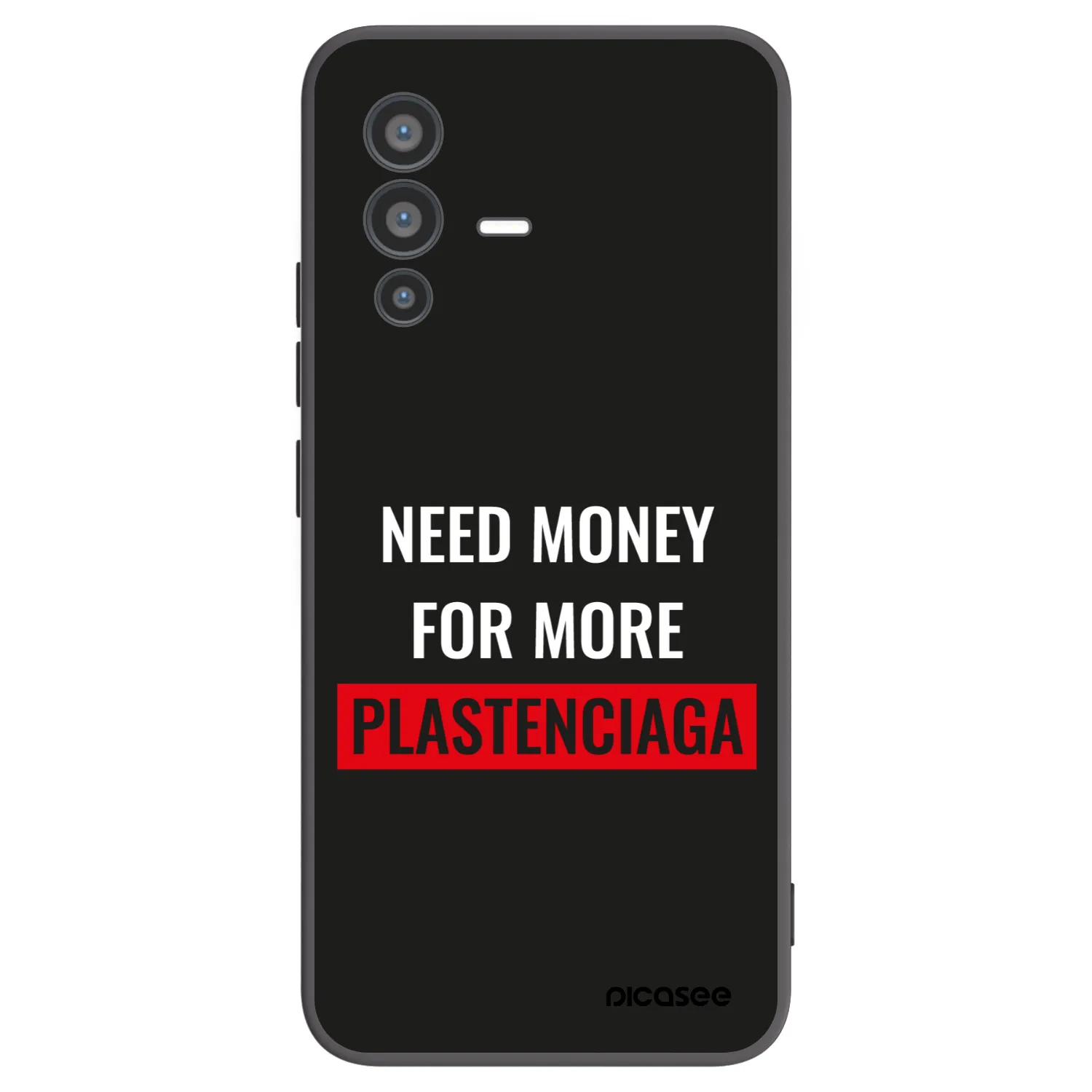 Picasee Μαύρη θήκη σιλικόνης για Vivo V23 5G - More PLASTENCIAGA