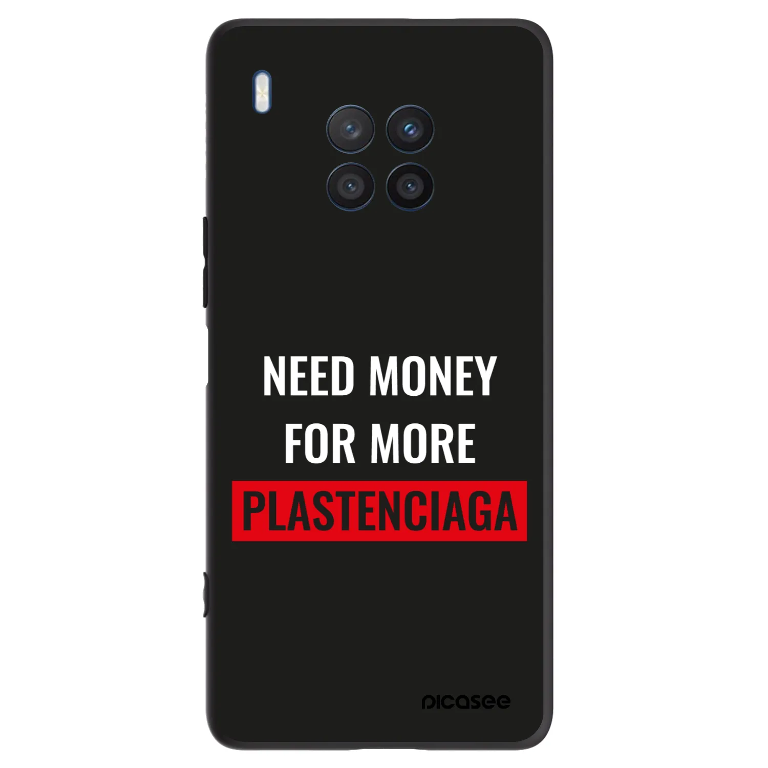 Picasee Μαύρη θήκη σιλικόνης για Honor 50 Lite - More PLASTENCIAGA