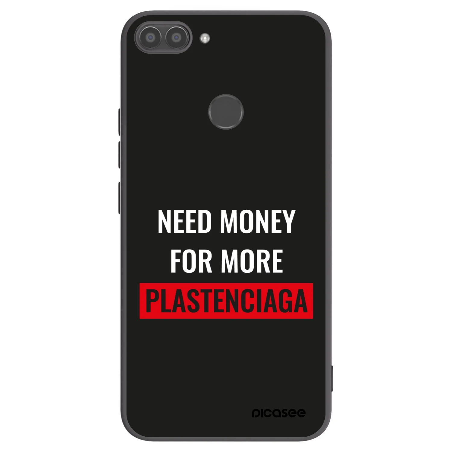 Picasee Μαύρη θήκη σιλικόνης για Huawei P Smart - More PLASTENCIAGA
