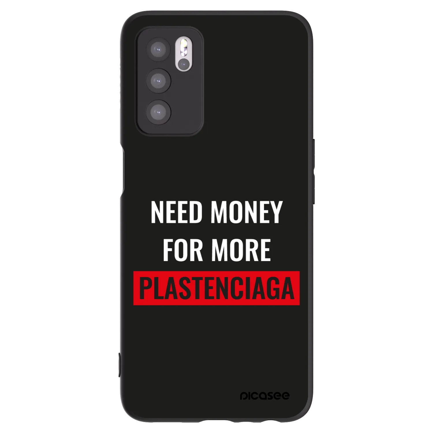 Picasee Μαύρη θήκη σιλικόνης για OPPO A16 - More PLASTENCIAGA