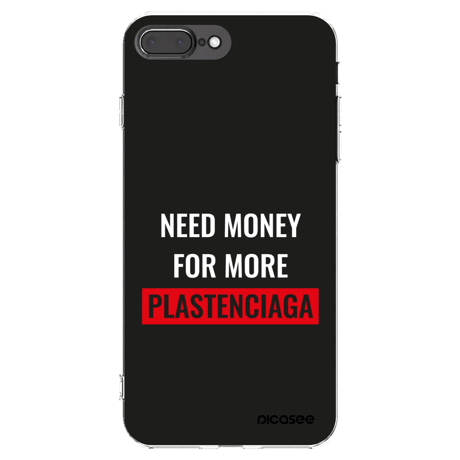 Picasee διαφανής θήκη σιλικόνης Apple iPhone 8 Plus - More PLASTENCIAGA