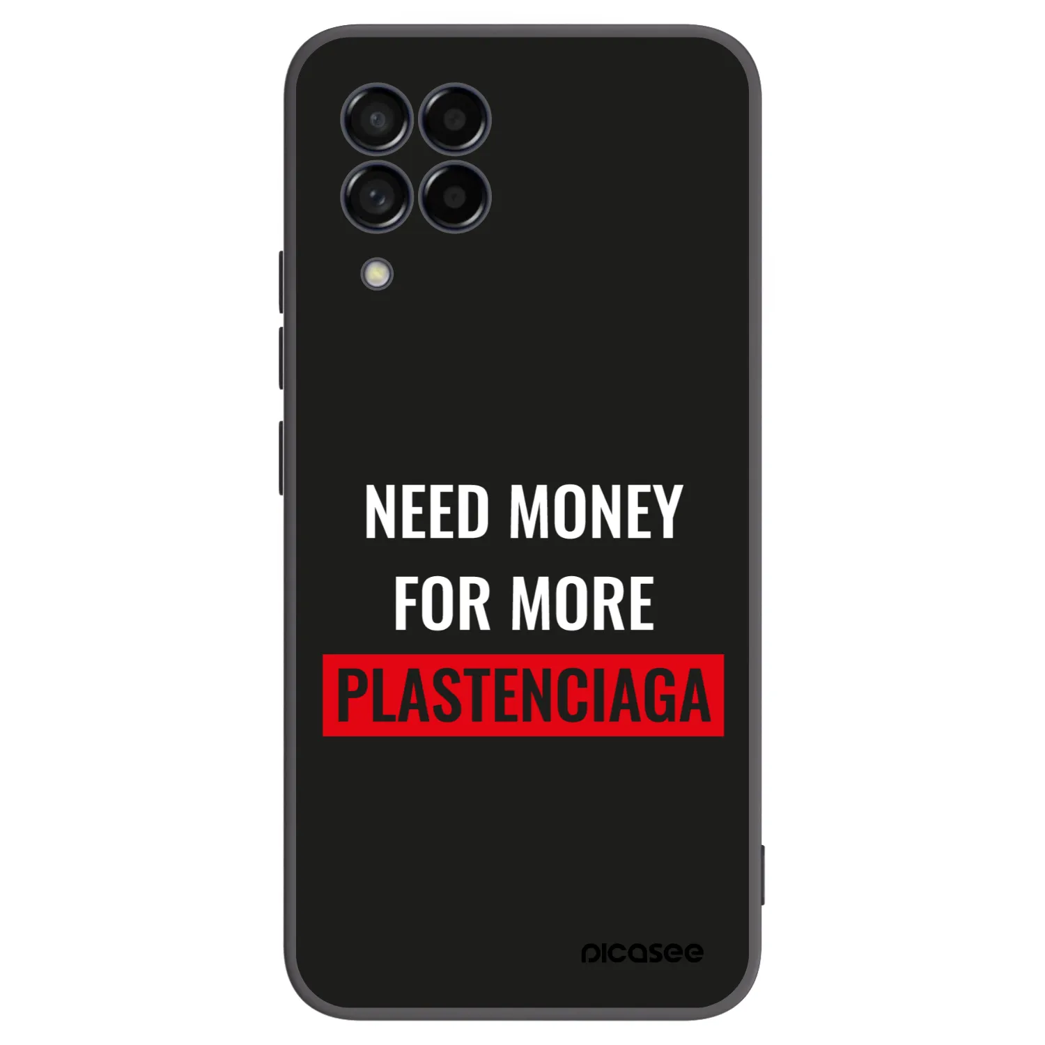 Picasee Μαύρη θήκη σιλικόνης για Samsung Galaxy M53 5G - More PLASTENCIAGA