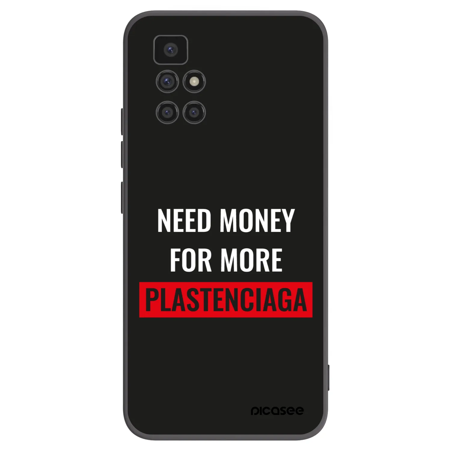 Picasee Μαύρη θήκη σιλικόνης για Xiaomi Redmi 10 (2022) - More PLASTENCIAGA