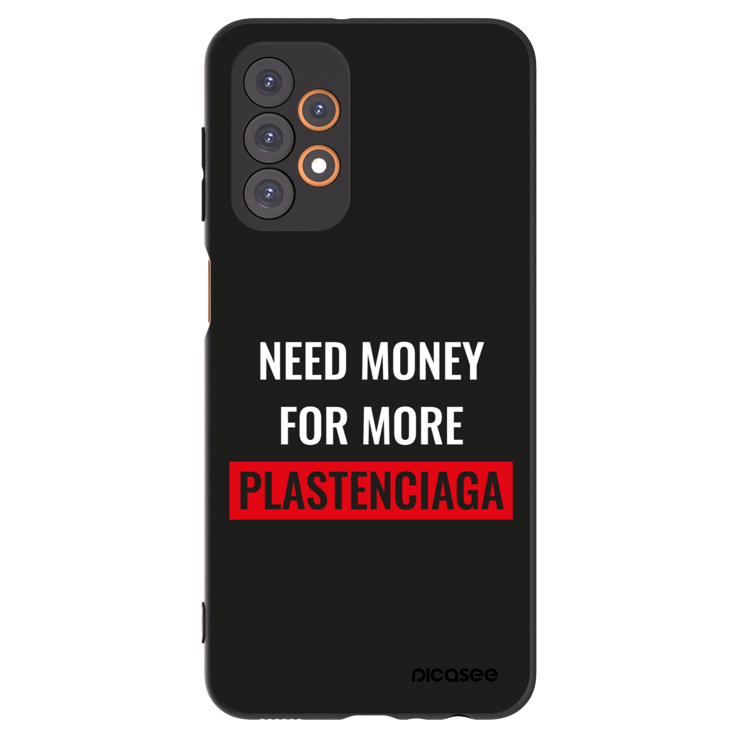 Picasee Μαύρη θήκη σιλικόνης για Samsung Galaxy A23 A235F 4G - More PLASTENCIAGA
