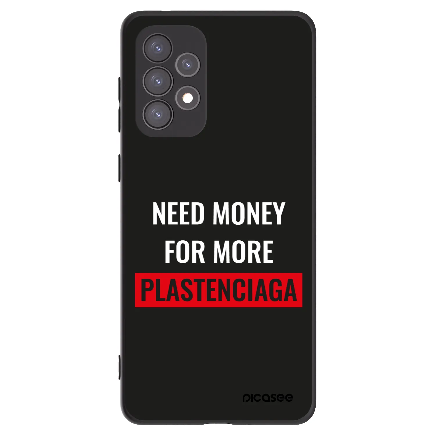 Picasee Μαύρη θήκη σιλικόνης για Samsung Galaxy A73 5G - More PLASTENCIAGA