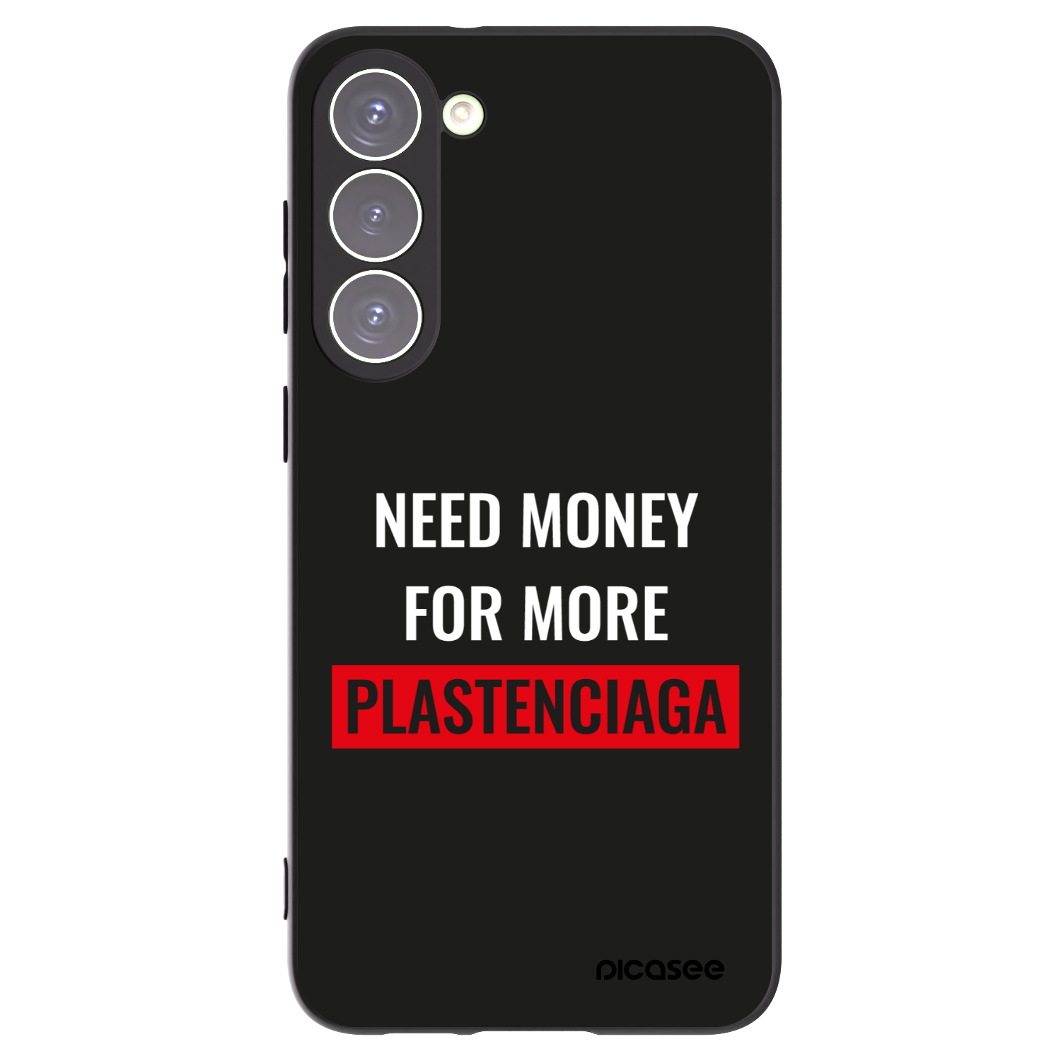 Picasee Μαύρη θήκη σιλικόνης για Samsung Galaxy S23+ 5G - More PLASTENCIAGA