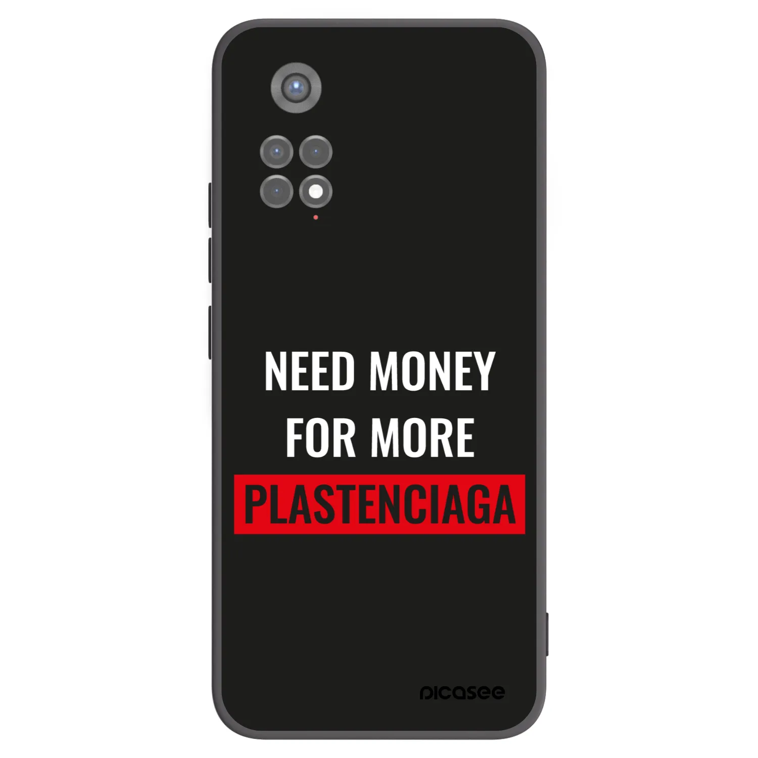 Picasee Μαύρη θήκη σιλικόνης για Xiaomi Redmi Note 11S 5G - More PLASTENCIAGA