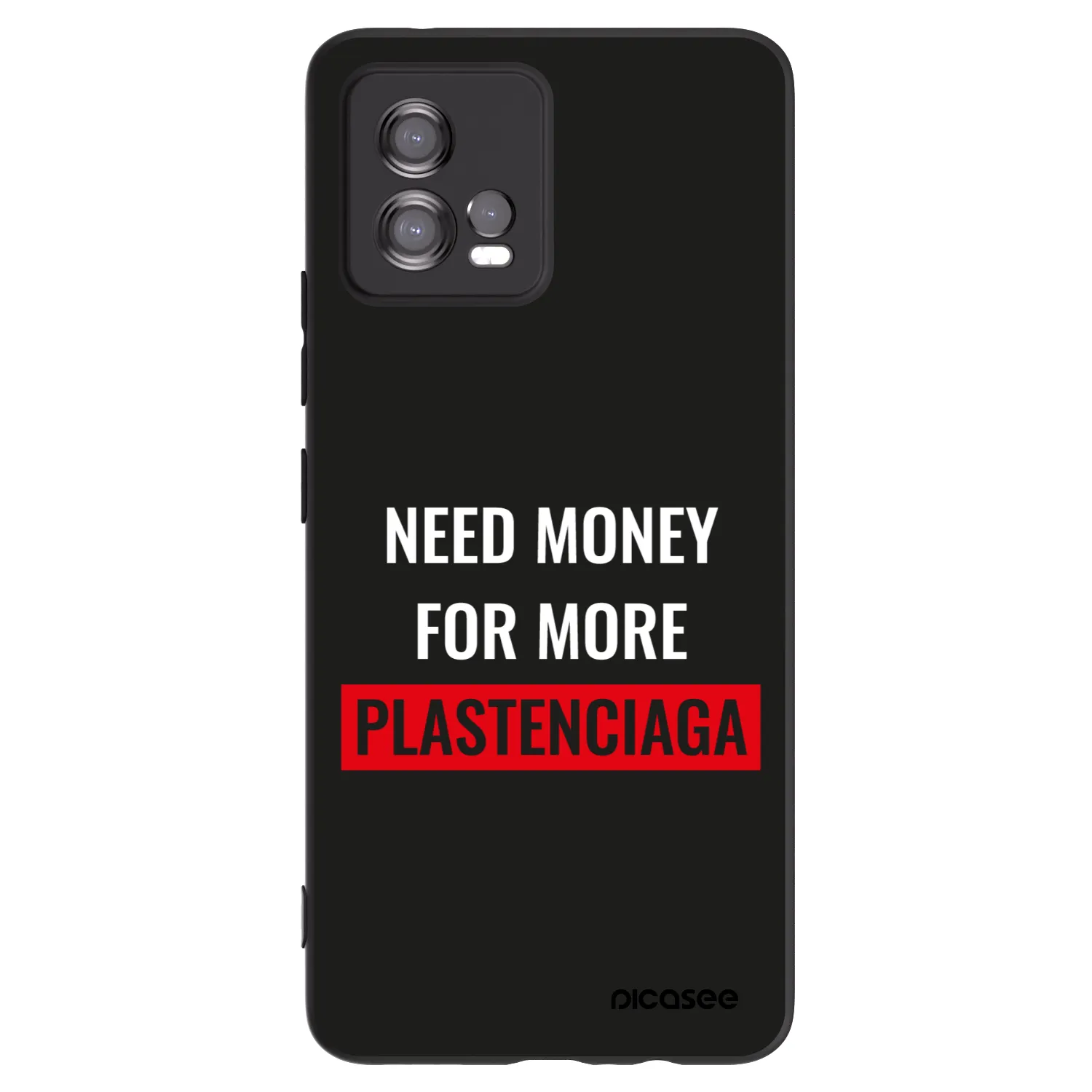 Picasee Μαύρη θήκη σιλικόνης για Motorola Moto G72 - More PLASTENCIAGA