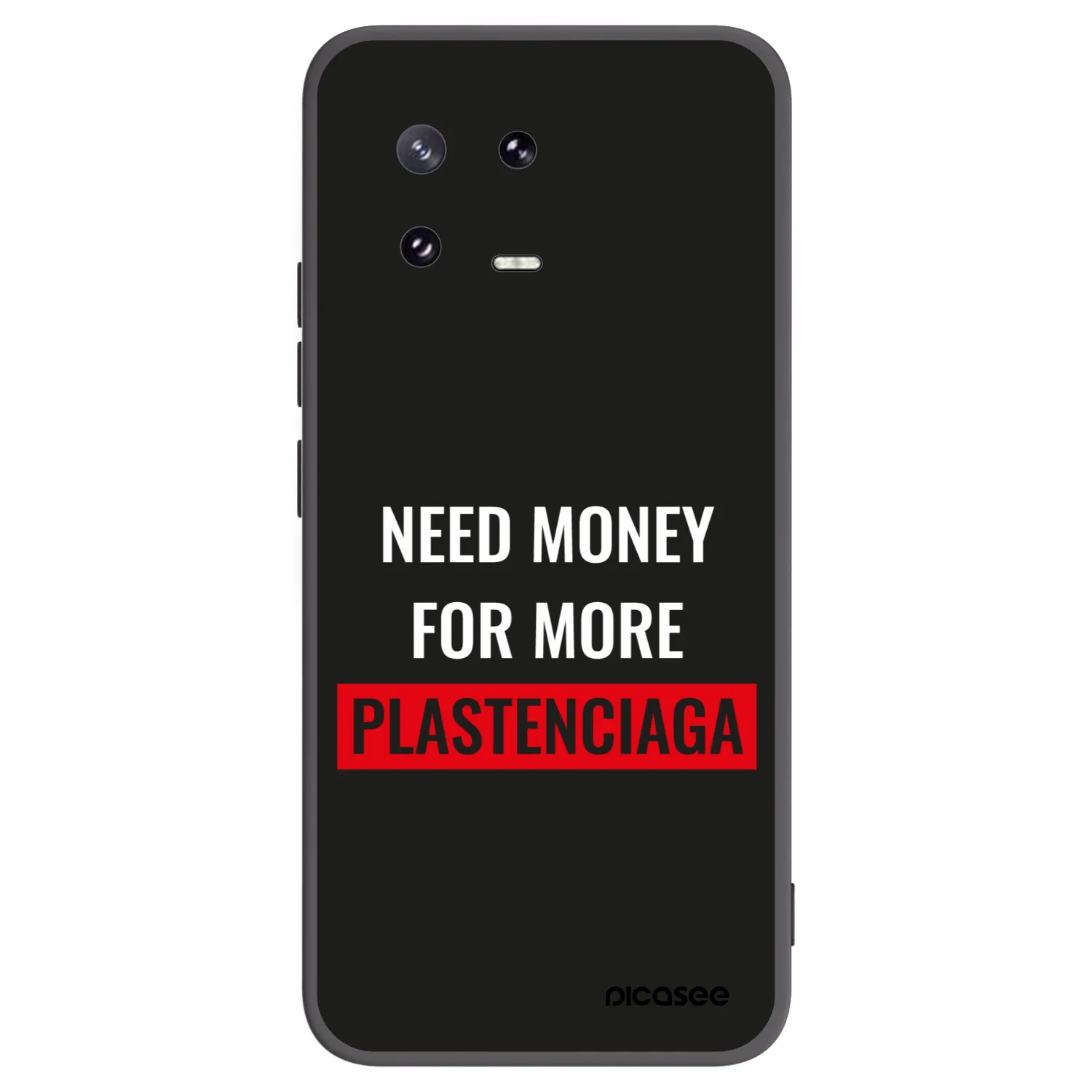 Picasee Μαύρη θήκη σιλικόνης για Xiaomi 13 Pro - More PLASTENCIAGA