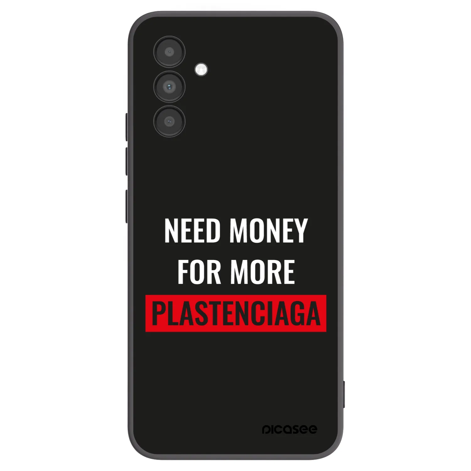 Picasee Μαύρη θήκη σιλικόνης για Samsung Galaxy A04s A047F - More PLASTENCIAGA