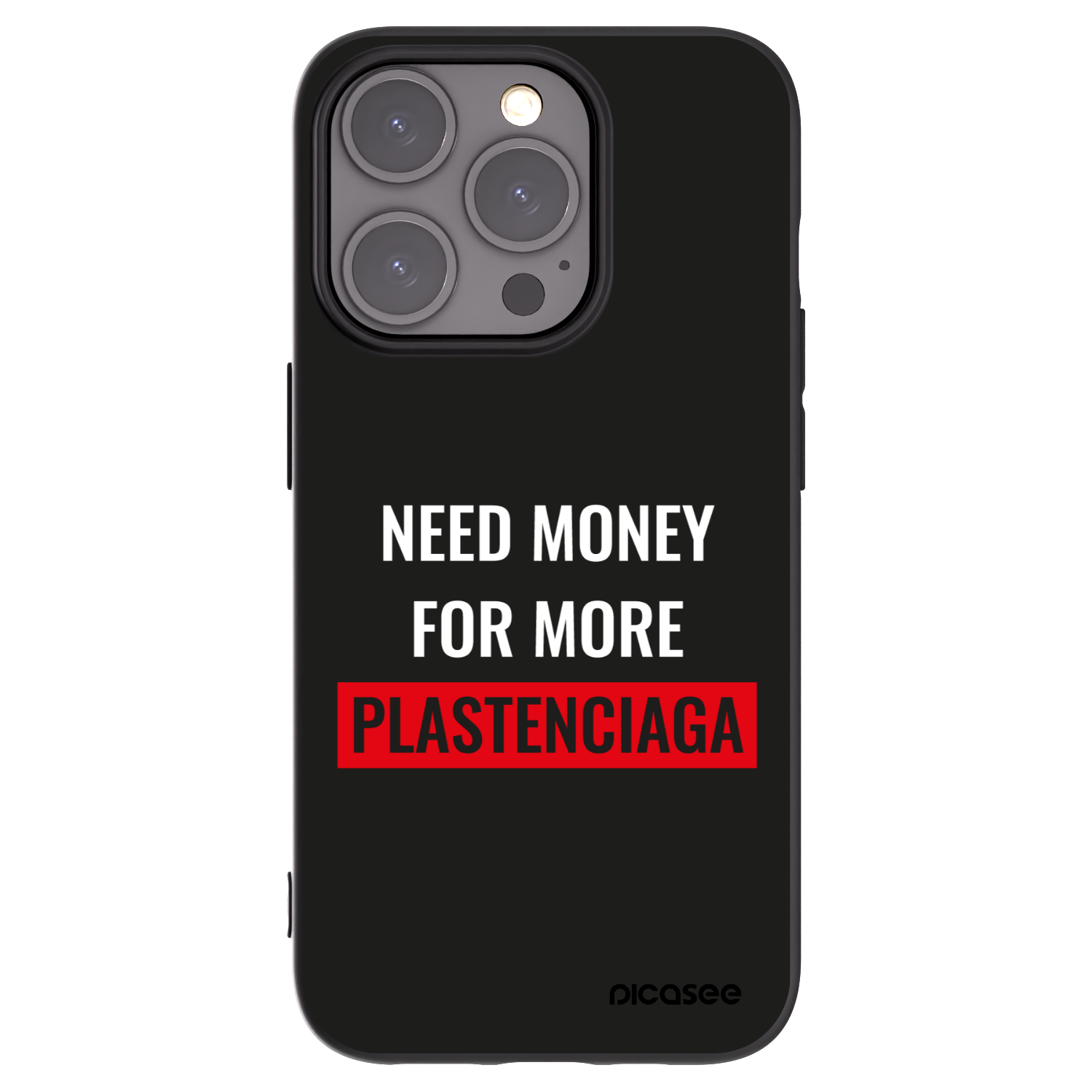 Picasee Μαύρη θήκη σιλικόνης για Apple iPhone 15 Pro - More PLASTENCIAGA