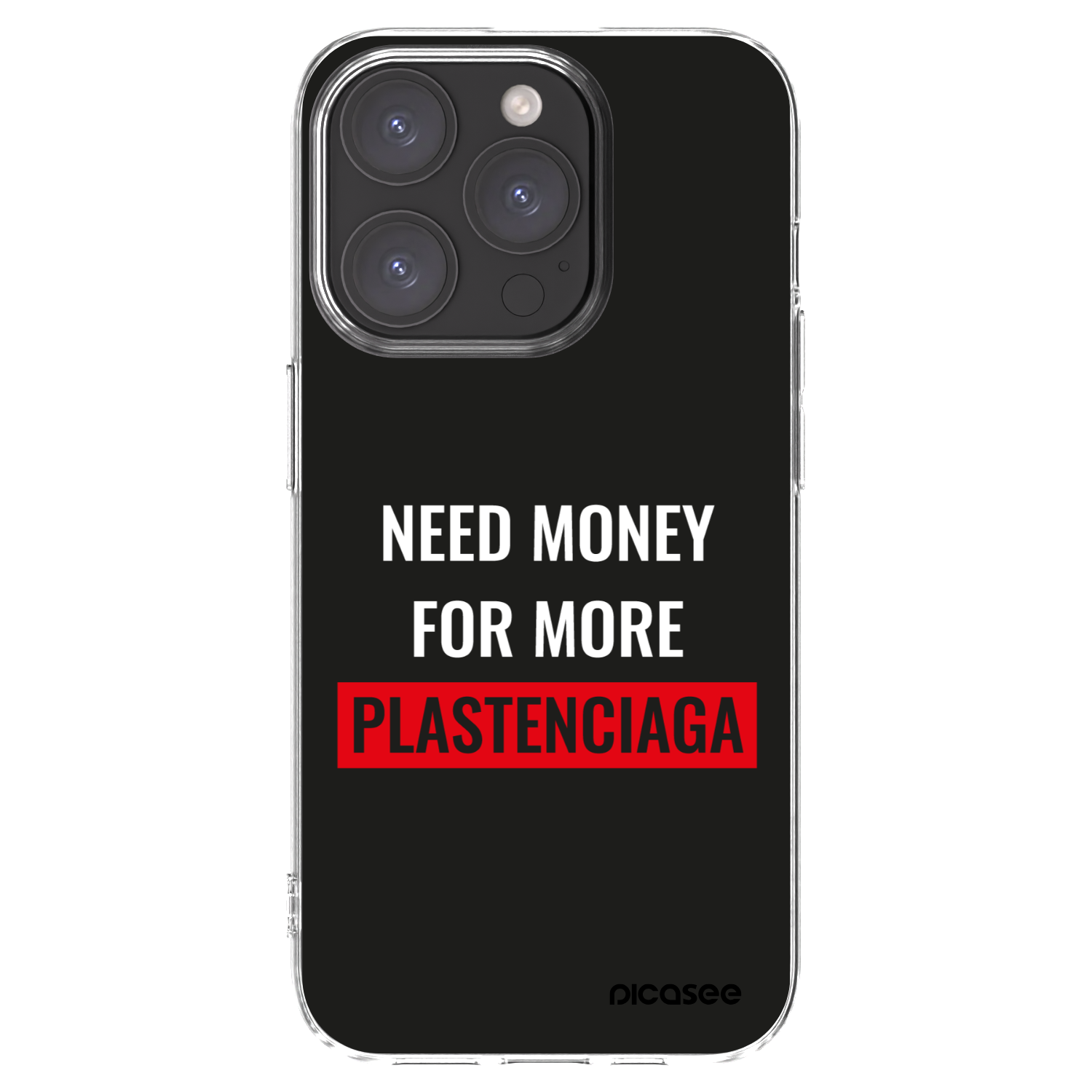 Picasee διαφανής θήκη σιλικόνης Apple iPhone 15 Pro - More PLASTENCIAGA