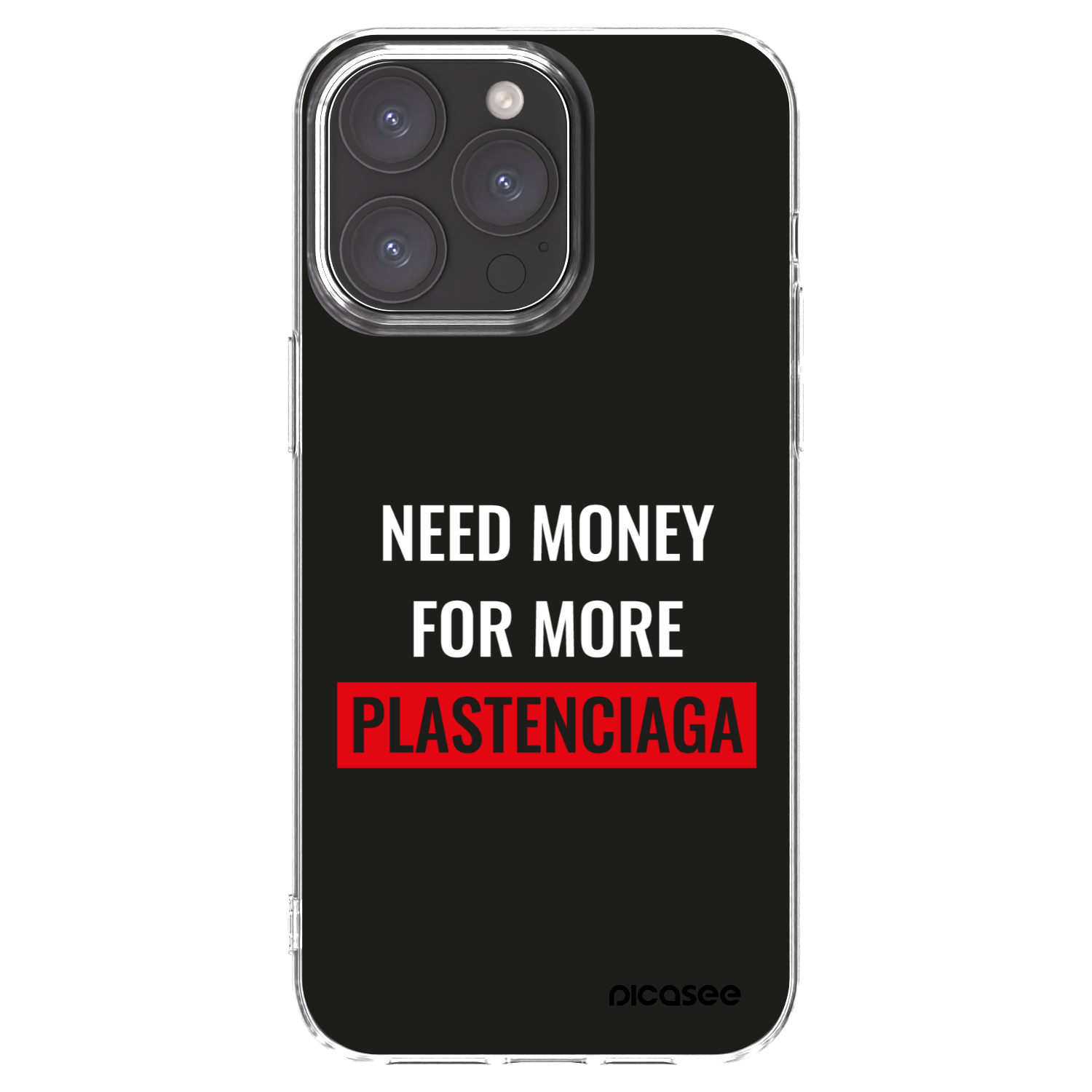 Picasee διαφανής θήκη σιλικόνης Apple iPhone 15 Pro Max - More PLASTENCIAGA