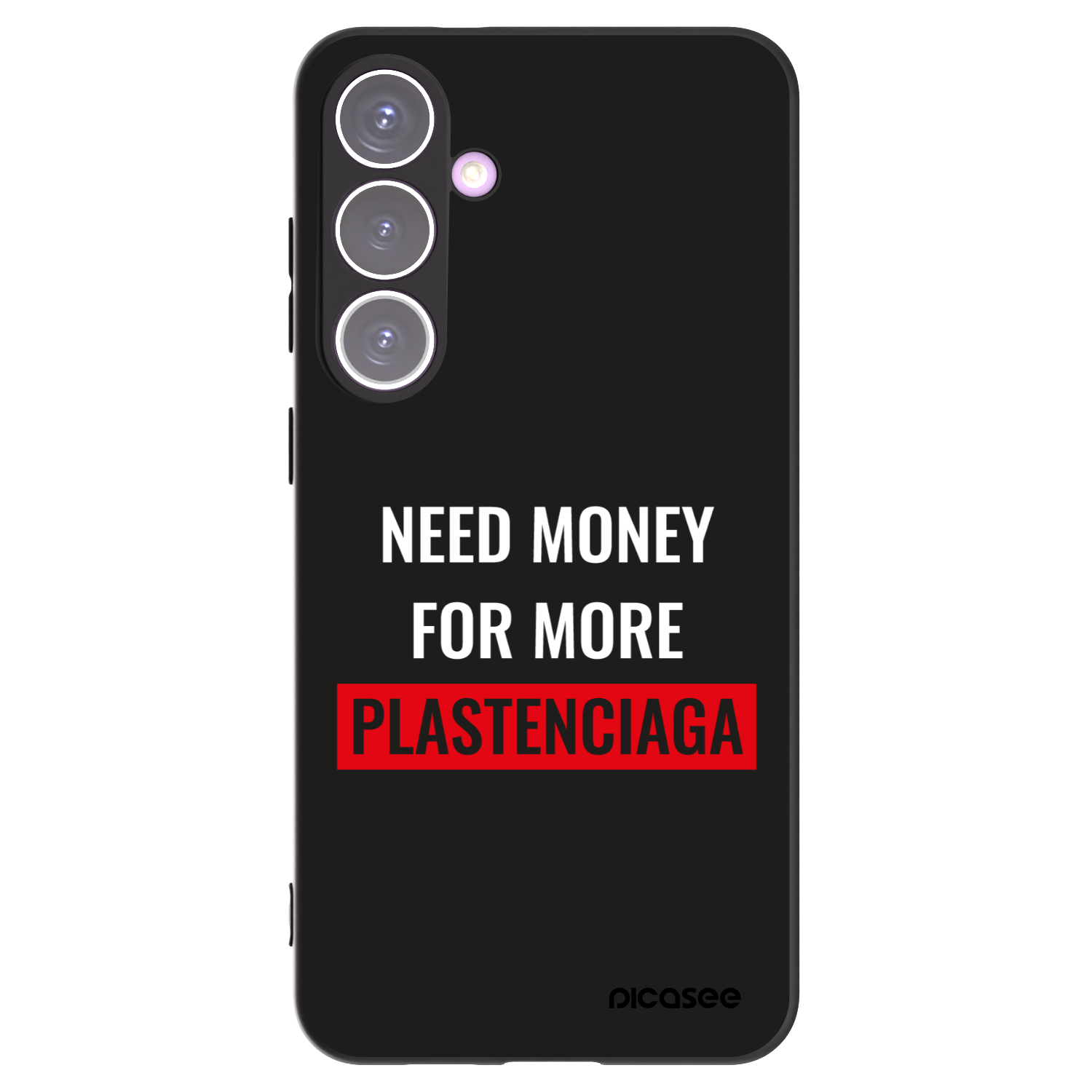 Picasee Μαύρη θήκη σιλικόνης για Samsung Galaxy S24+ S926B 5G - More PLASTENCIAGA