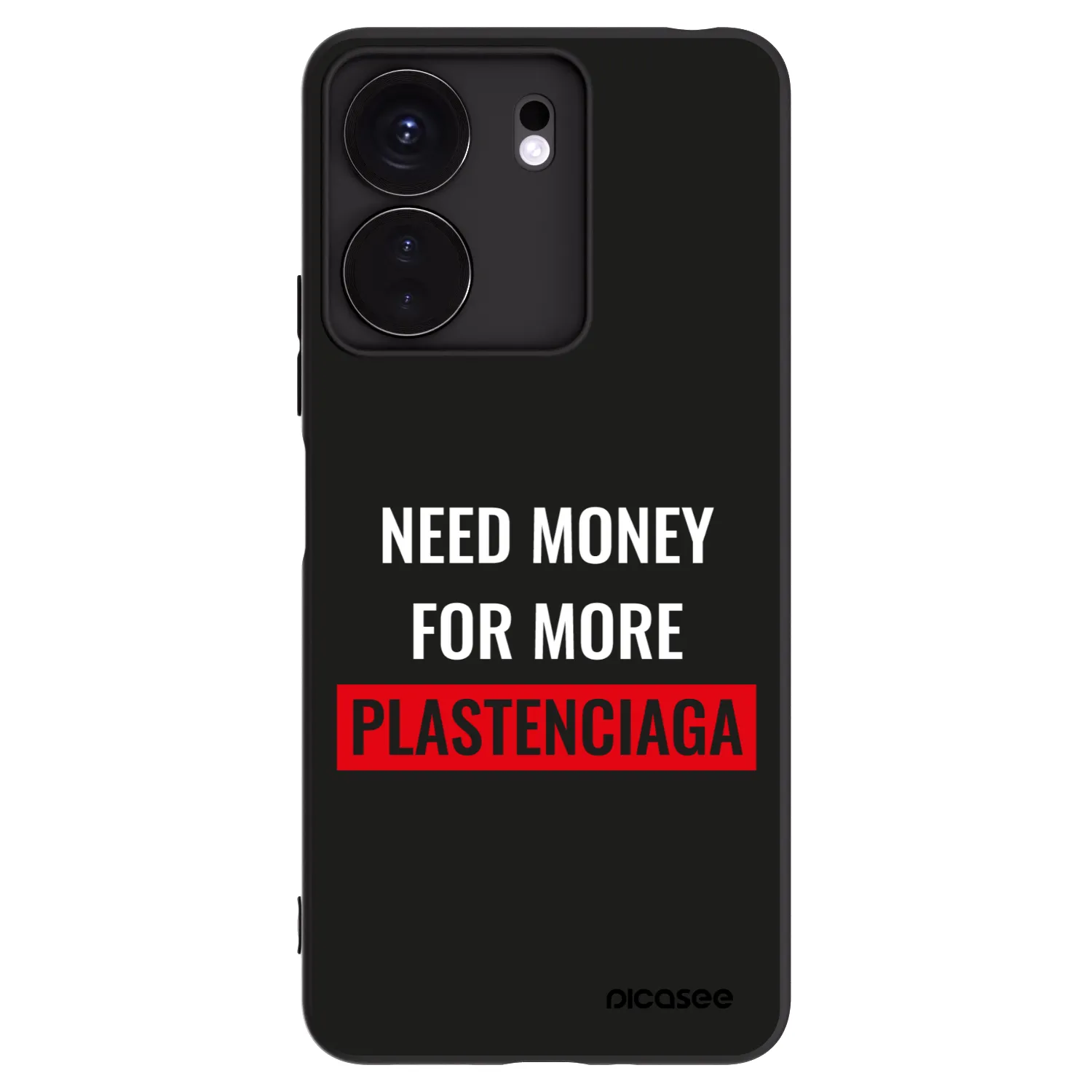 Picasee Μαύρη θήκη σιλικόνης για Xiaomi Redmi 13C 4G - More PLASTENCIAGA