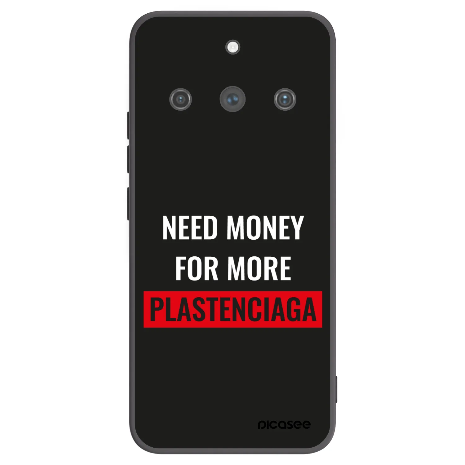 Picasee Μαύρη θήκη σιλικόνης για Realme 11 Pro+ - More PLASTENCIAGA