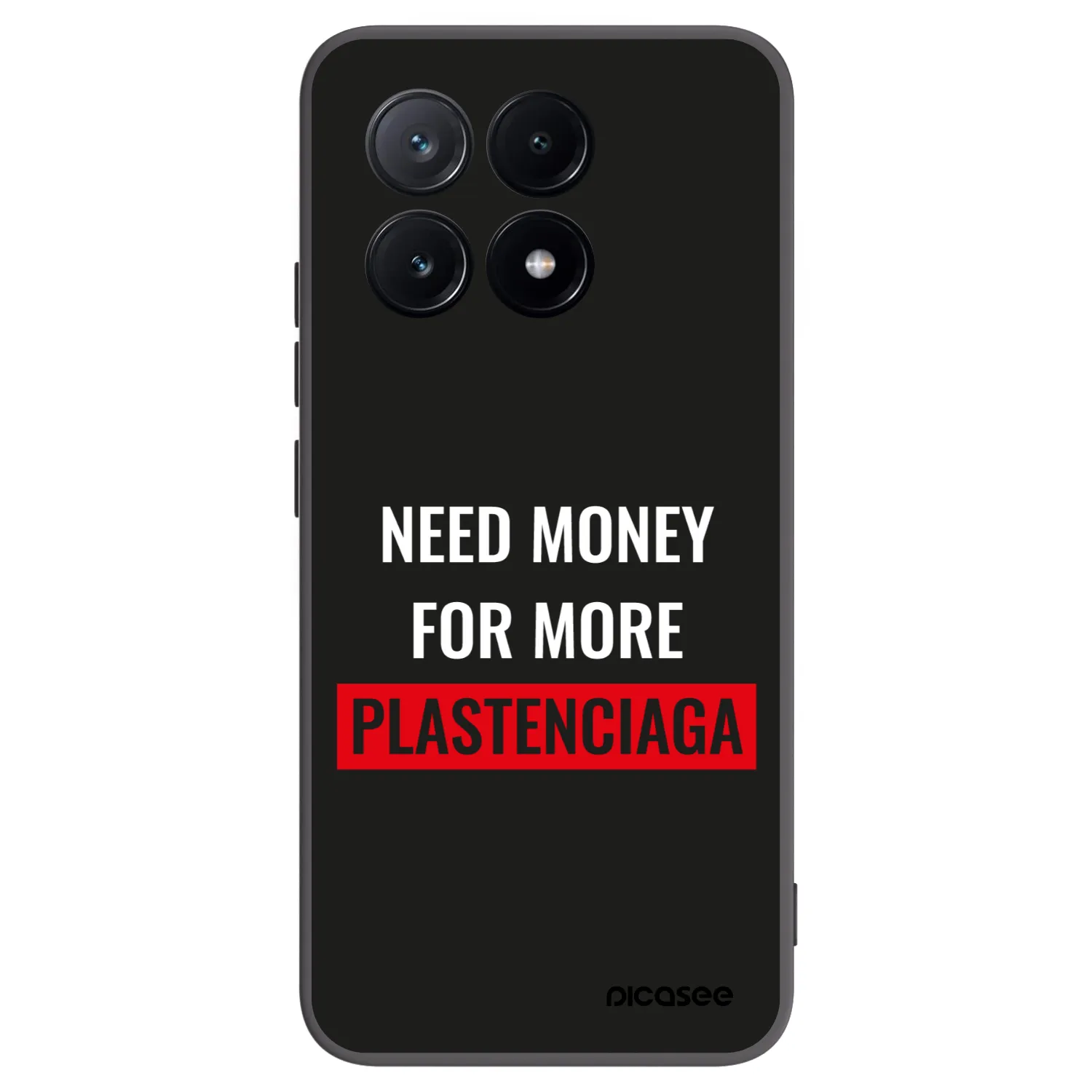 Picasee Μαύρη θήκη σιλικόνης για Xiaomi Poco X6 Pro - More PLASTENCIAGA