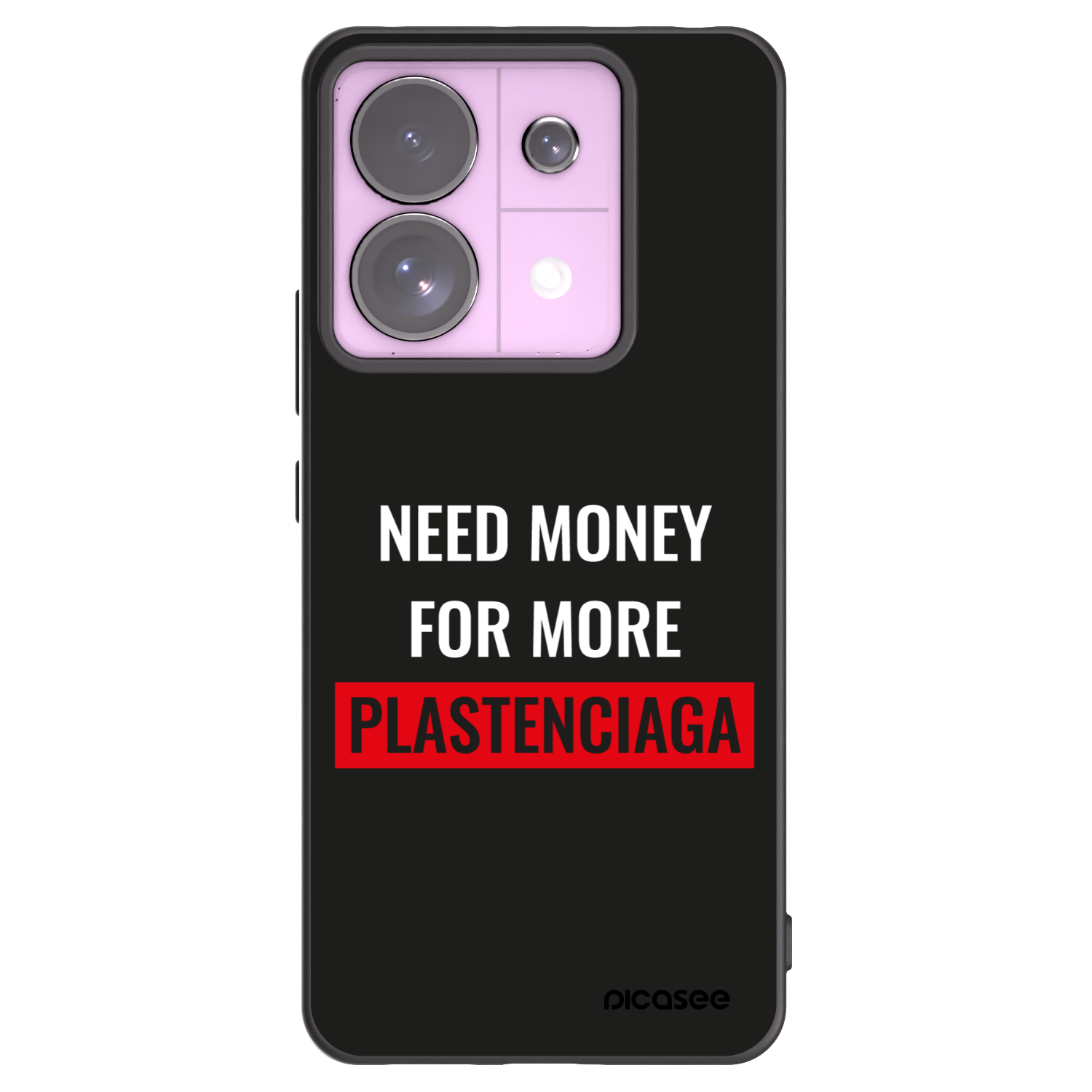 Picasee Μαύρη θήκη σιλικόνης για Xiaomi Redmi Note 13 Pro 5G - More PLASTENCIAGA