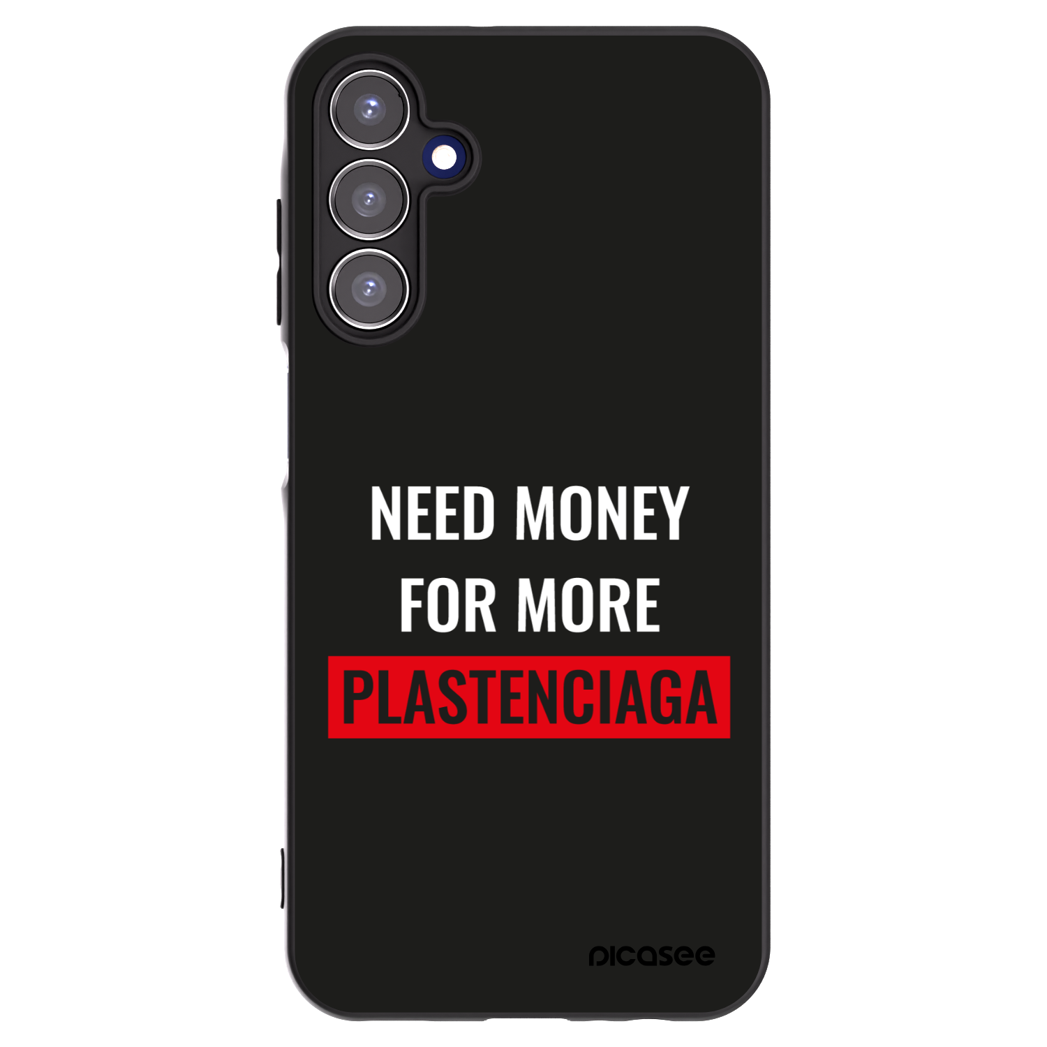 Picasee Μαύρη θήκη σιλικόνης για Samsung Galaxy A15 A156B 5G - More PLASTENCIAGA