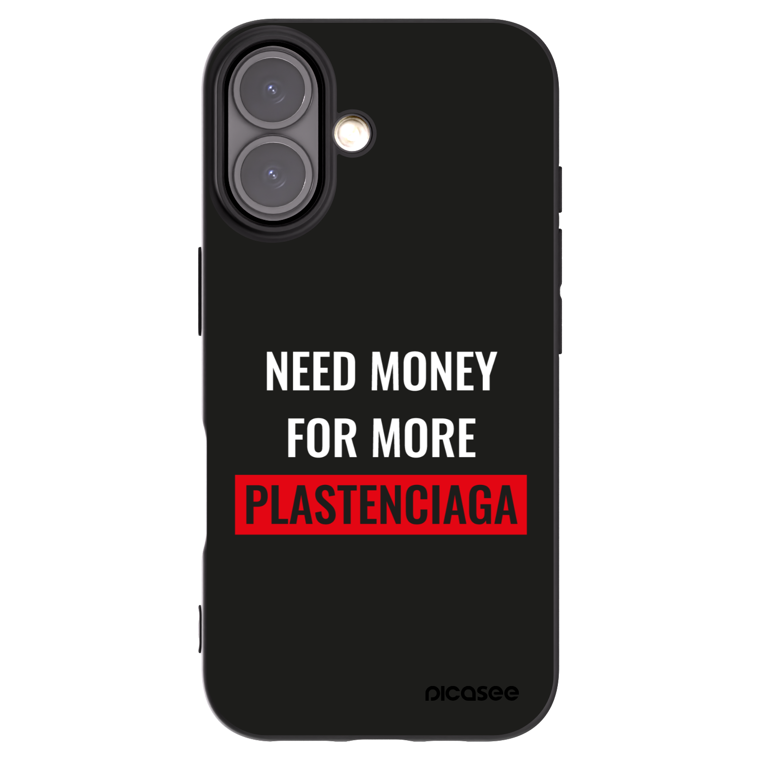 Picasee Μαύρη θήκη σιλικόνης για Apple iPhone 16 - More PLASTENCIAGA