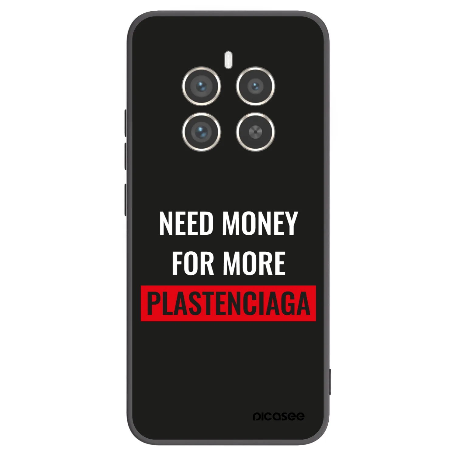 Picasee Μαύρη θήκη σιλικόνης για Realme 12 Pro 5G - More PLASTENCIAGA