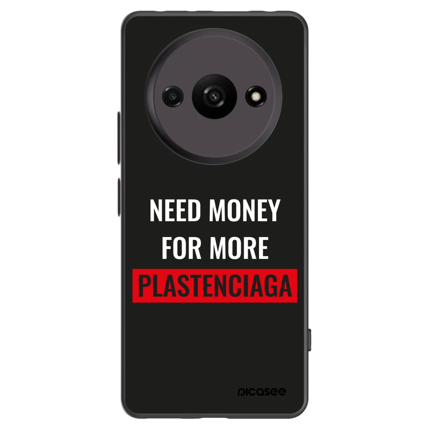 Picasee Μαύρη θήκη σιλικόνης για Xiaomi Redmi A3 - More PLASTENCIAGA