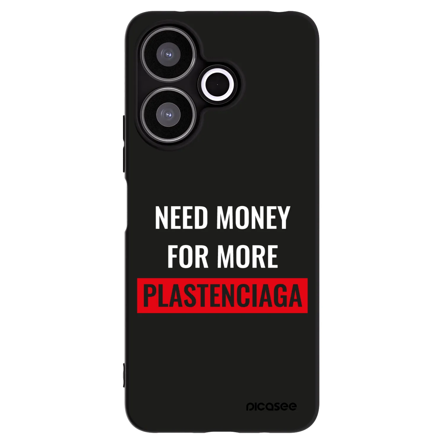 Picasee Μαύρη θήκη σιλικόνης για Xiaomi Redmi 13 4G - More PLASTENCIAGA