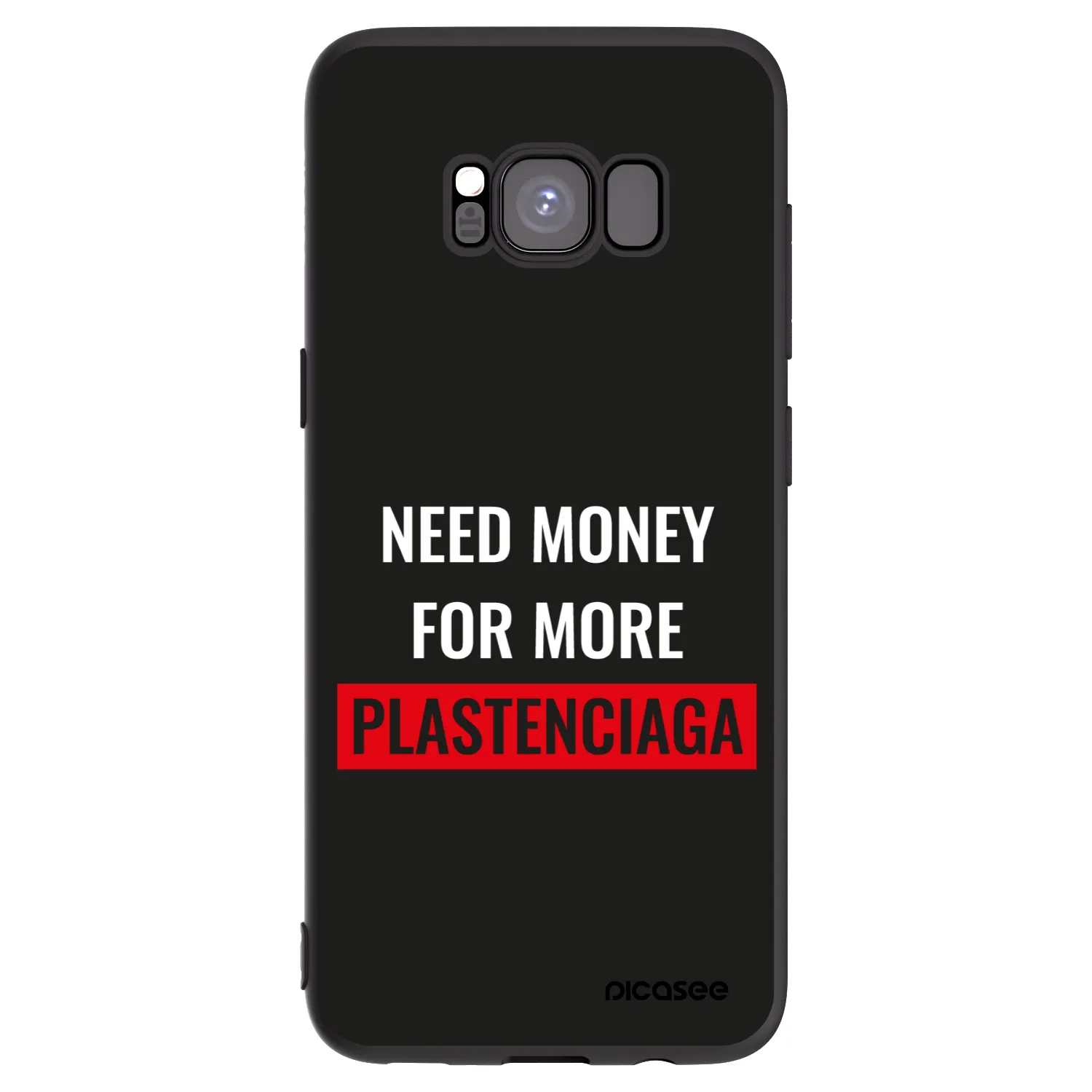 Picasee Μαύρη θήκη σιλικόνης για Samsung Galaxy S8 G950F - More PLASTENCIAGA