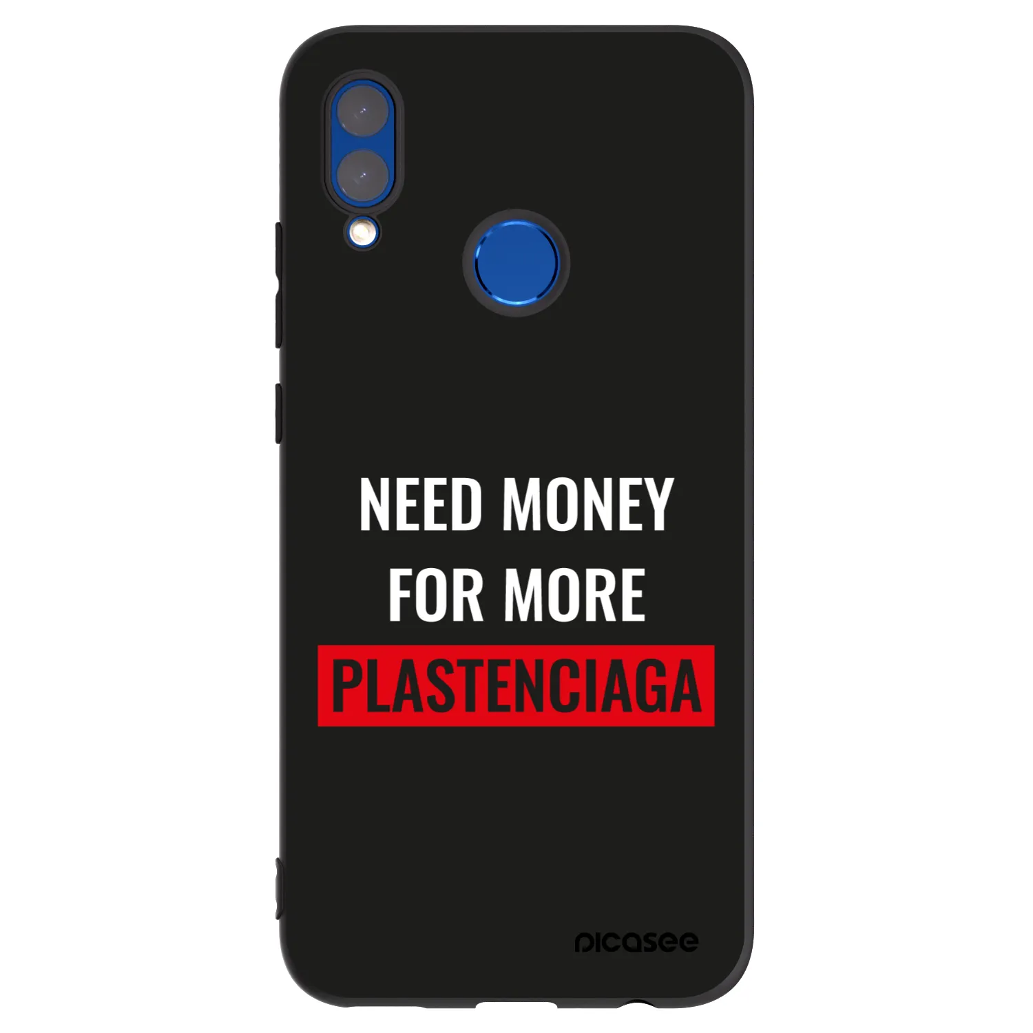 Picasee Μαύρη θήκη σιλικόνης για Honor 10 Lite - More PLASTENCIAGA