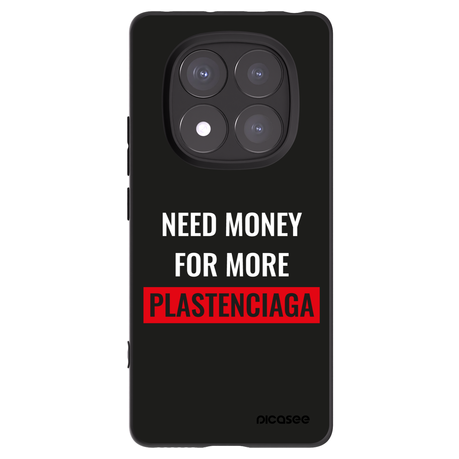 Picasee Μαύρη θήκη σιλικόνης για Xiaomi Redmi Note 14 Pro+ 5G - More PLASTENCIAGA