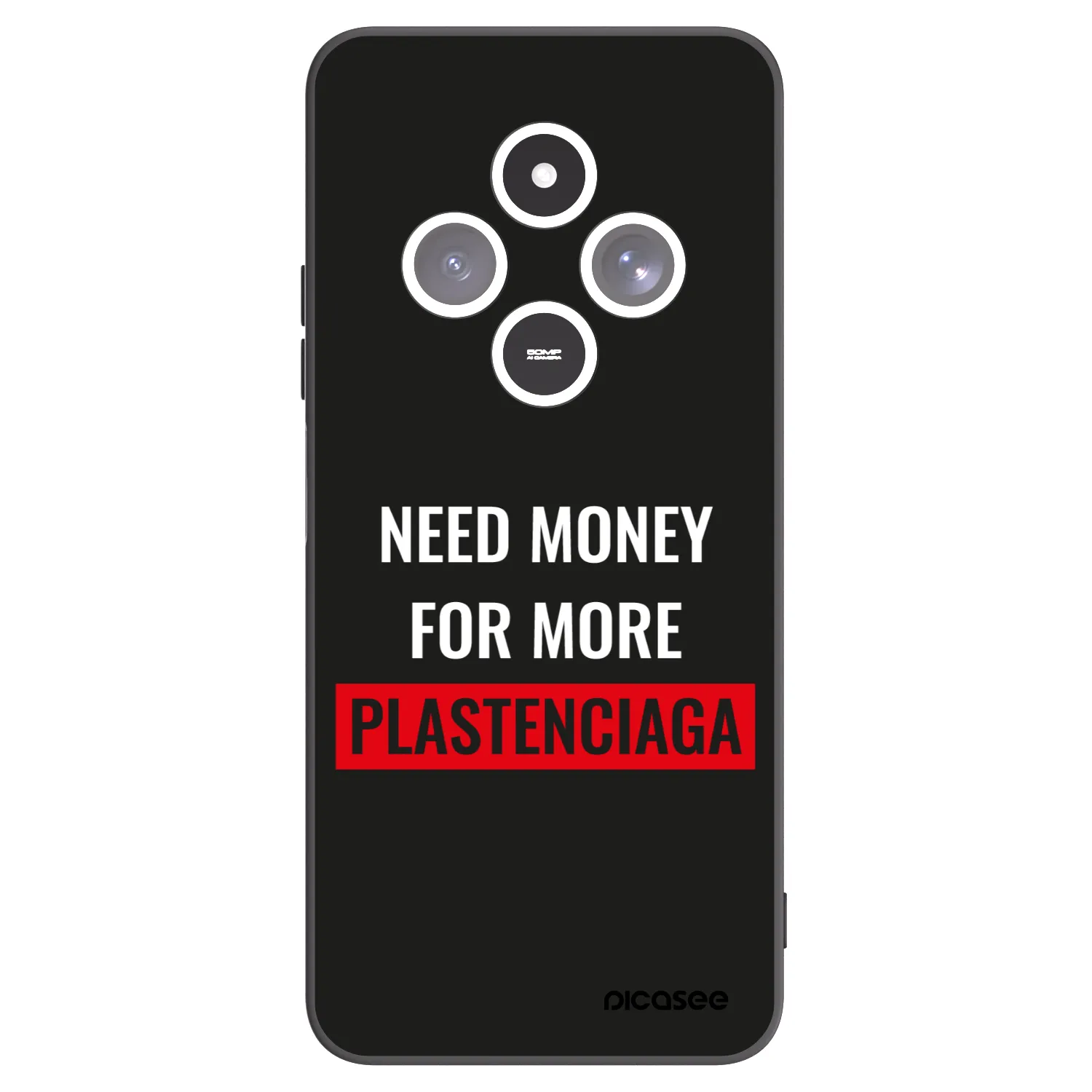 Picasee Μαύρη θήκη σιλικόνης για Xiaomi Redmi 14C - More PLASTENCIAGA