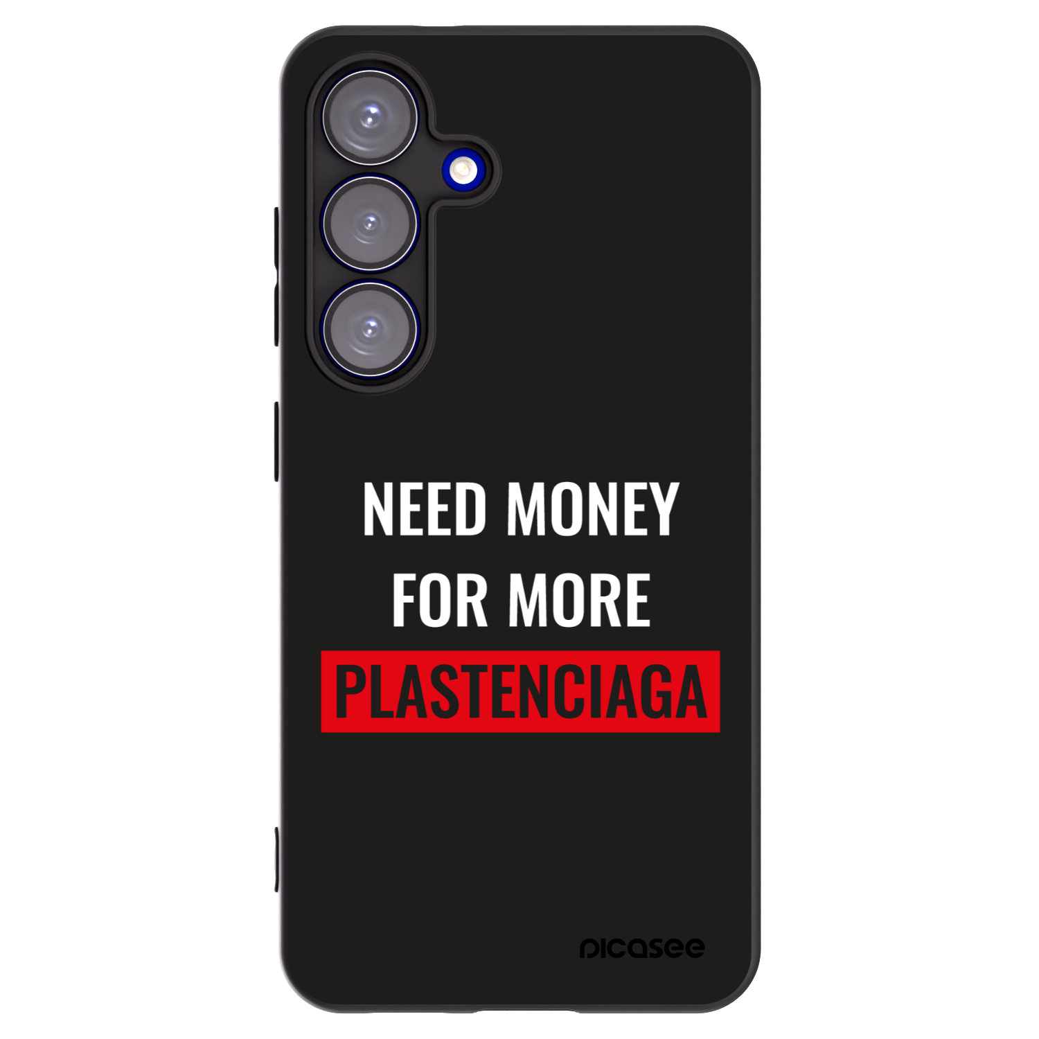 Picasee Μαύρη θήκη σιλικόνης για Samsung Galaxy S25 5G - More PLASTENCIAGA
