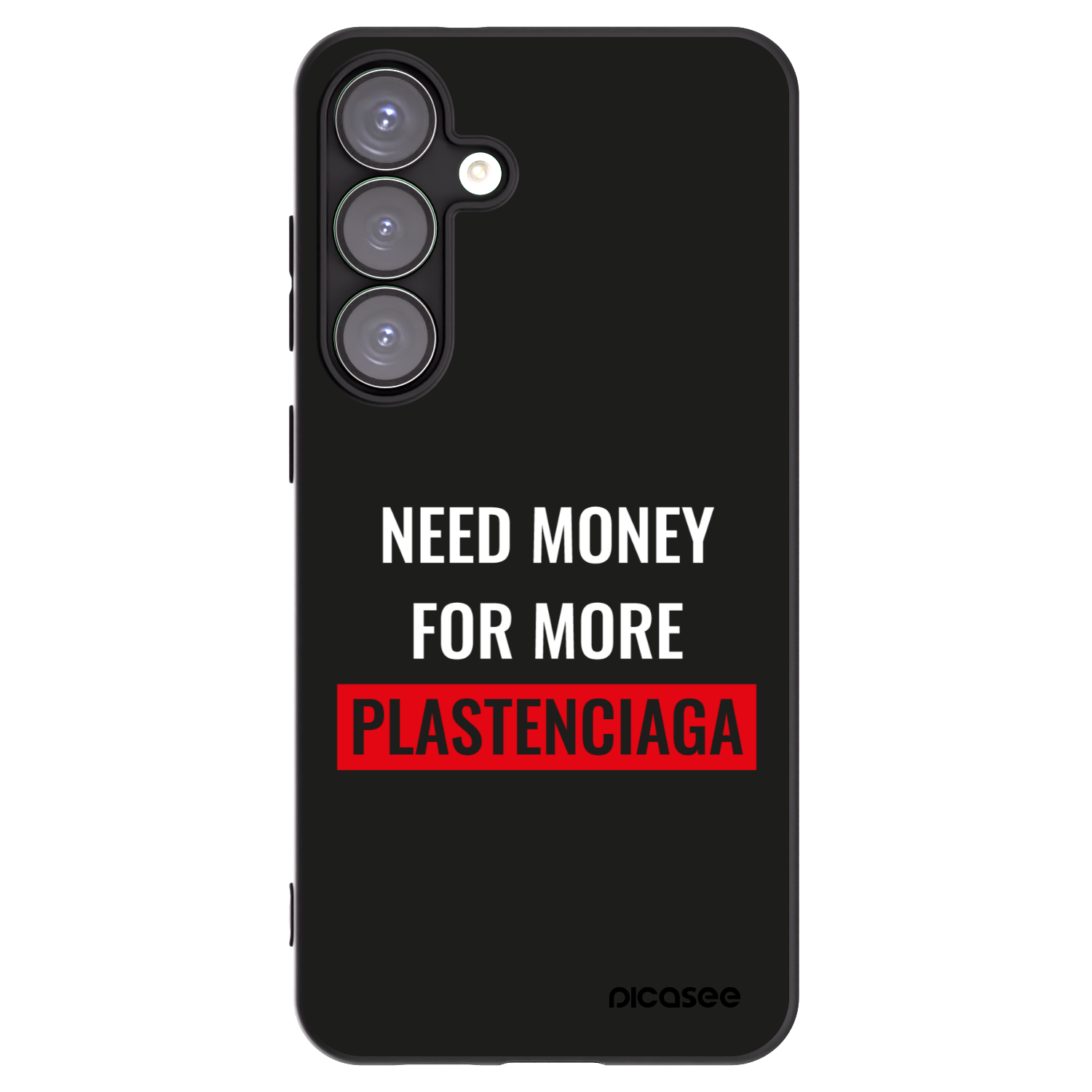 Picasee Μαύρη θήκη σιλικόνης για Samsung Galaxy S25+ 5G - More PLASTENCIAGA