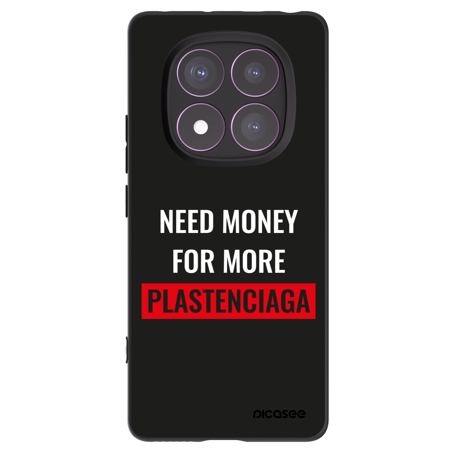 Picasee Μαύρη θήκη σιλικόνης για Xiaomi Redmi Note 14 Pro 4G - More PLASTENCIAGA