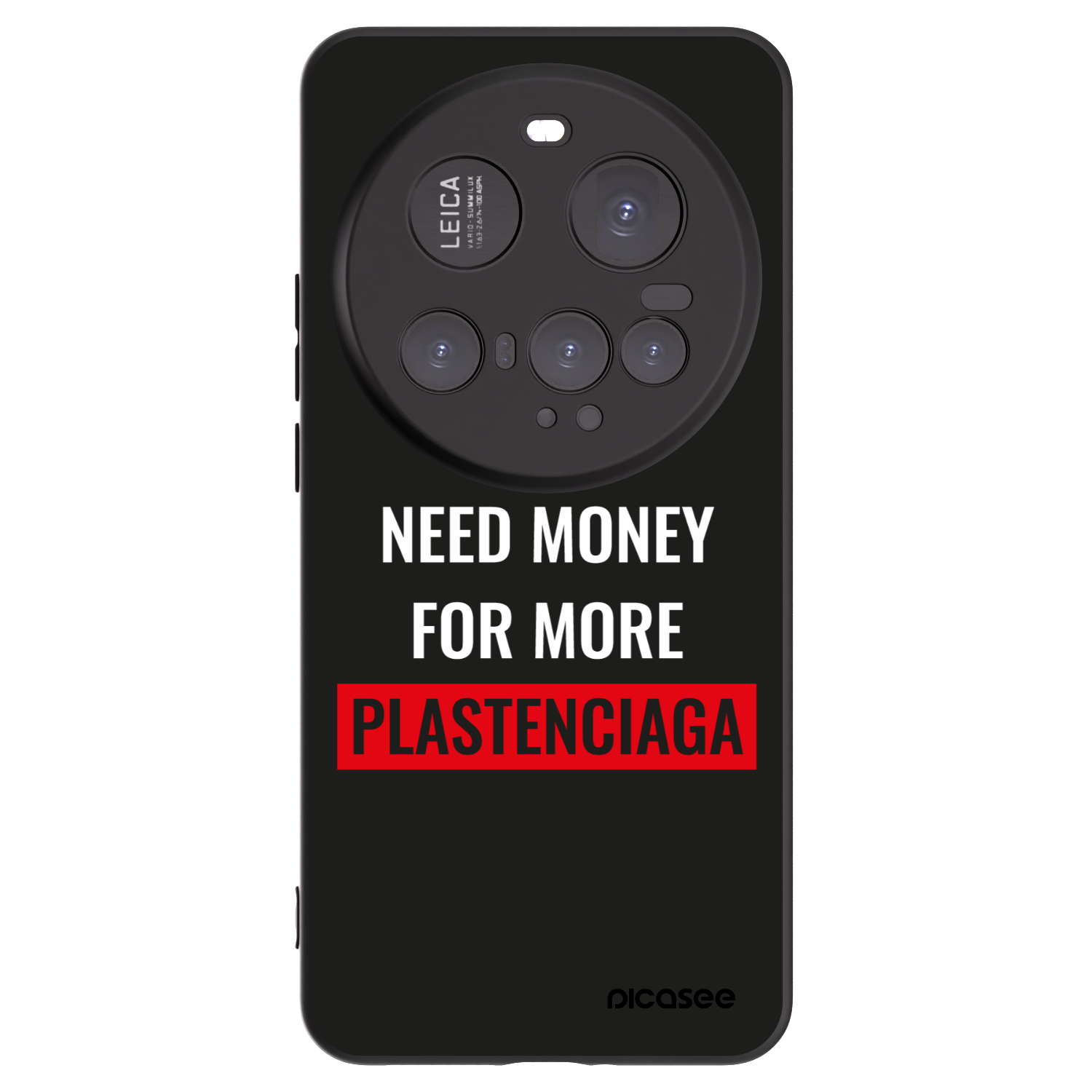 Picasee Μαύρη θήκη σιλικόνης για Xiaomi 15 Ultra - More PLASTENCIAGA