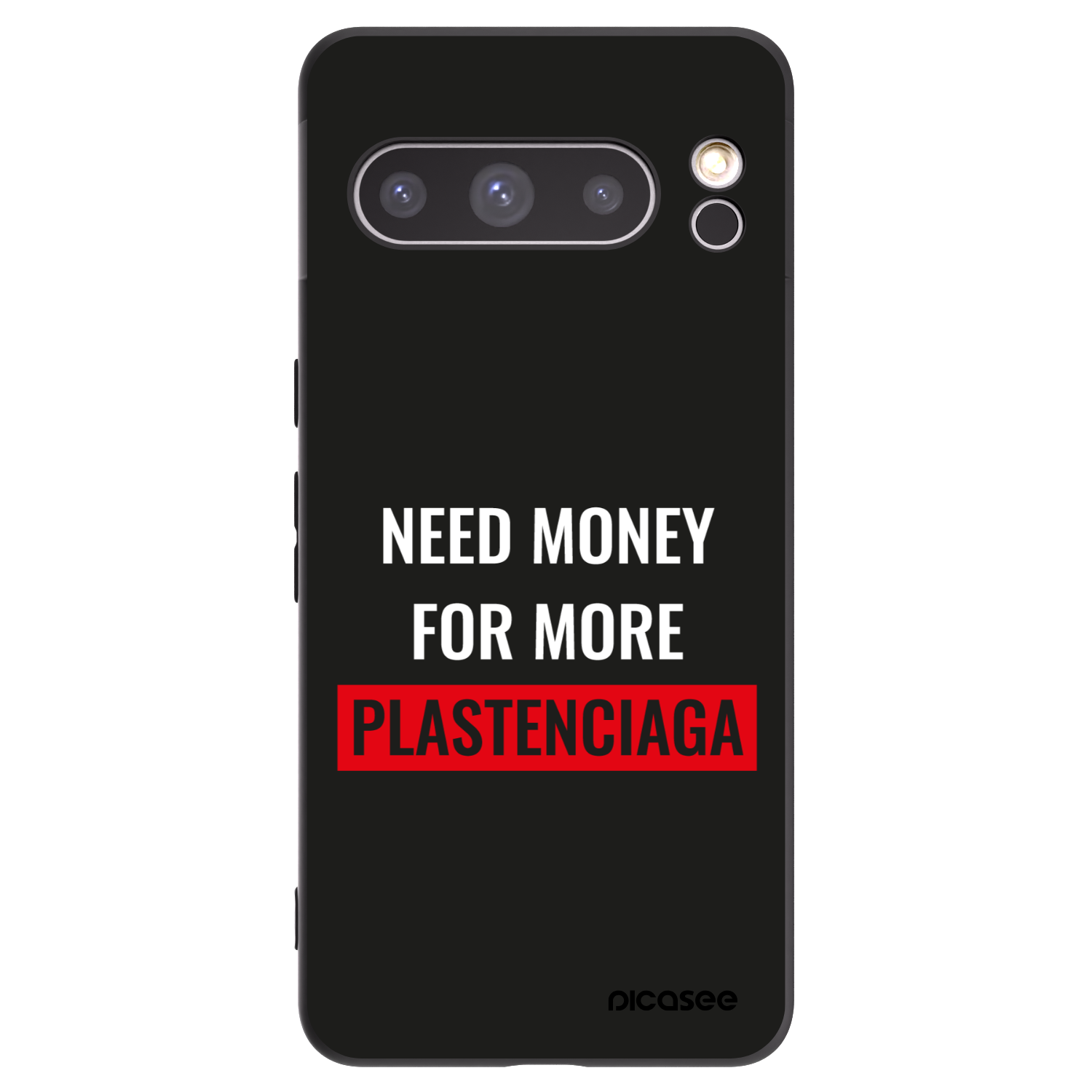 Picasee Μαύρη θήκη σιλικόνης για Google Pixel 8 Pro - More PLASTENCIAGA