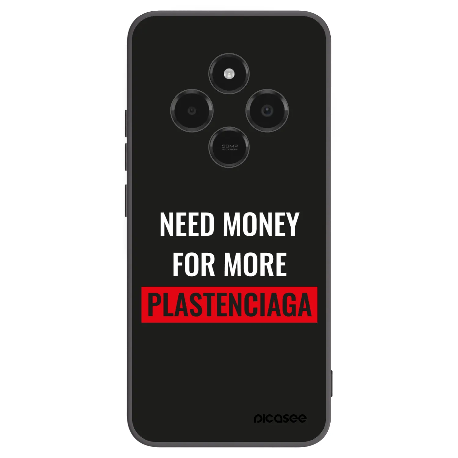 Picasee Μαύρη θήκη σιλικόνης για Xiaomi Poco C75 - More PLASTENCIAGA