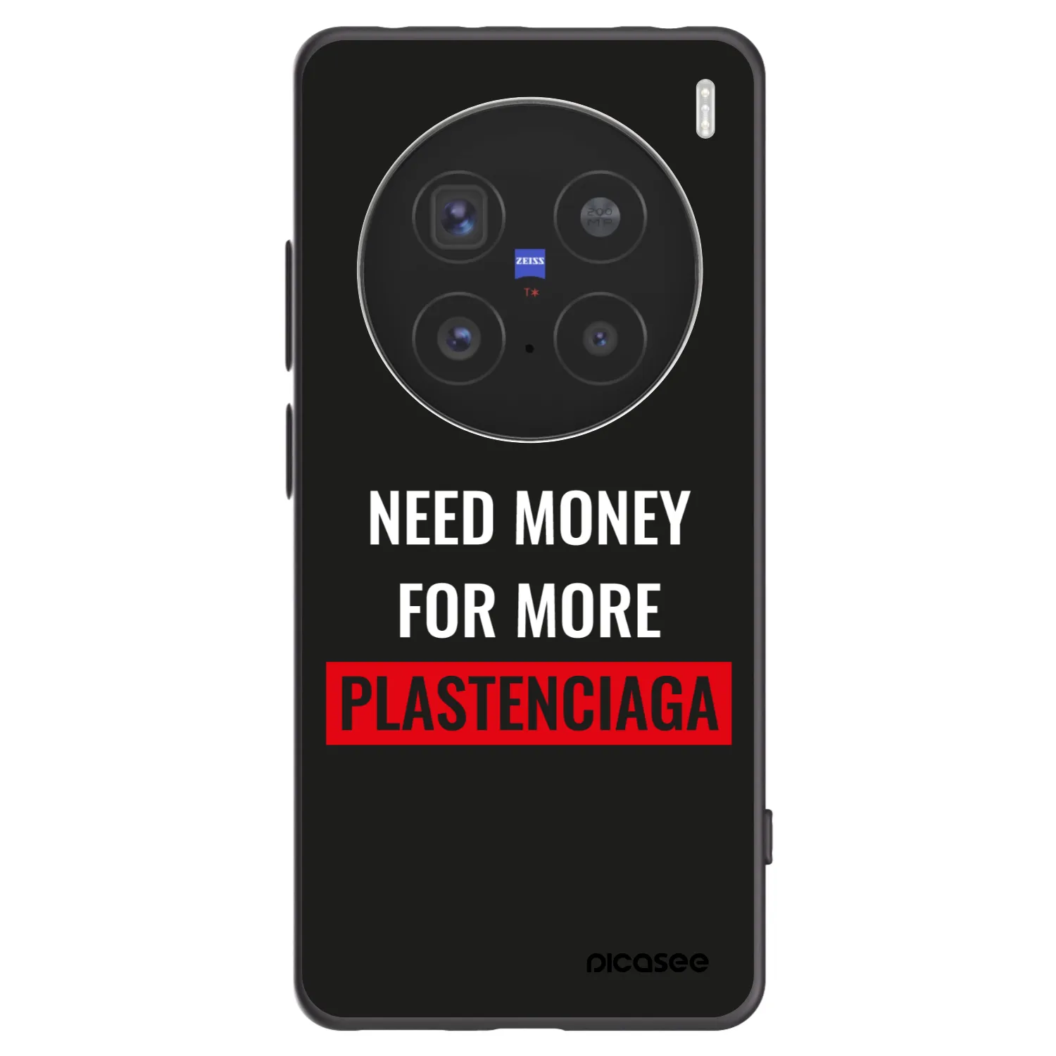 Picasee Μαύρη θήκη σιλικόνης για Vivo X200 Pro - More PLASTENCIAGA