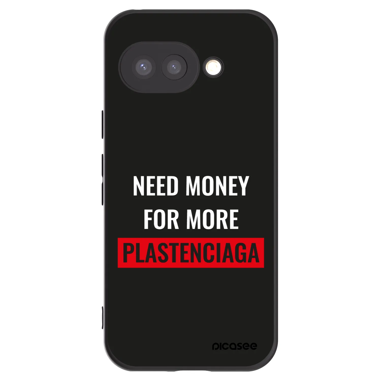 Picasee Μαύρη θήκη σιλικόνης για Google Pixel 9a - More PLASTENCIAGA