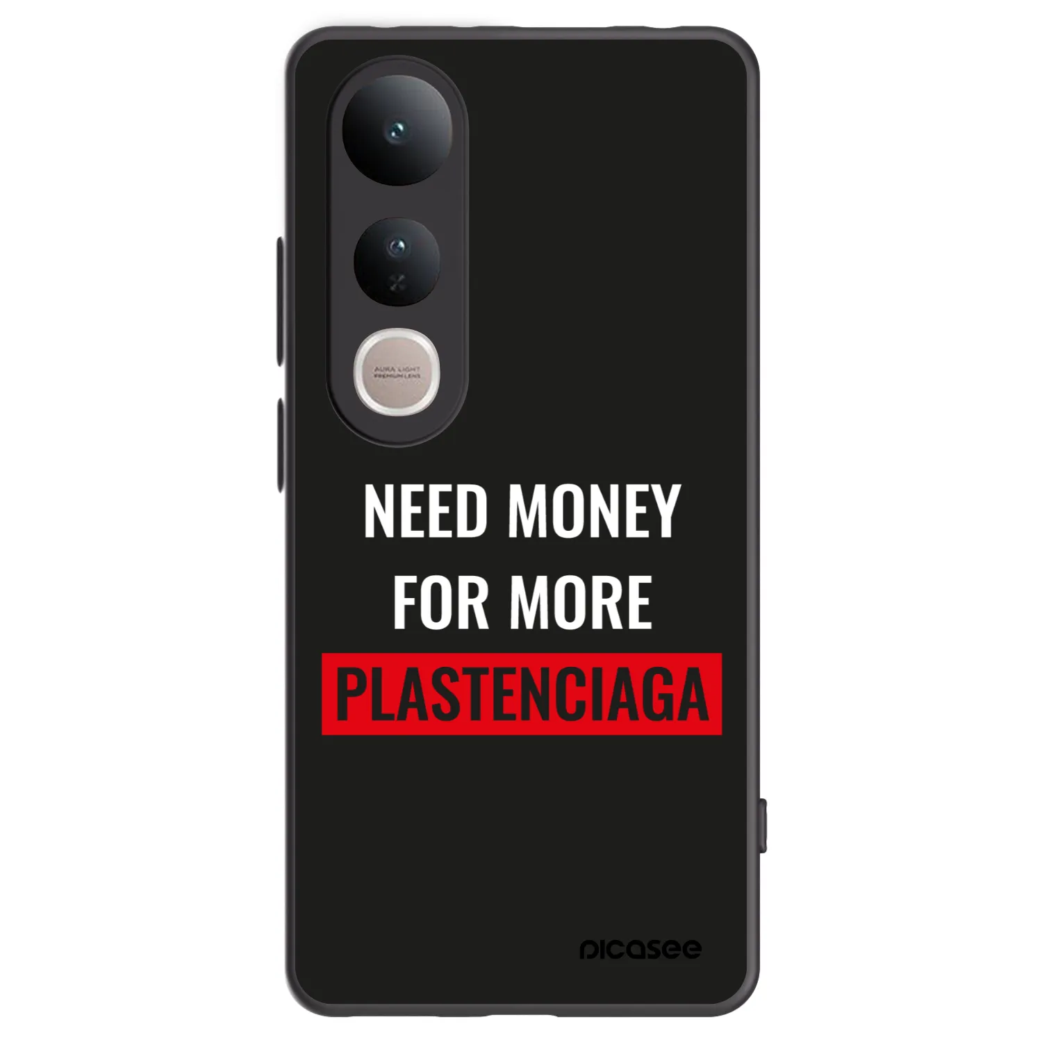 Picasee Μαύρη θήκη σιλικόνης για Vivo V50 Lite 5G - More PLASTENCIAGA