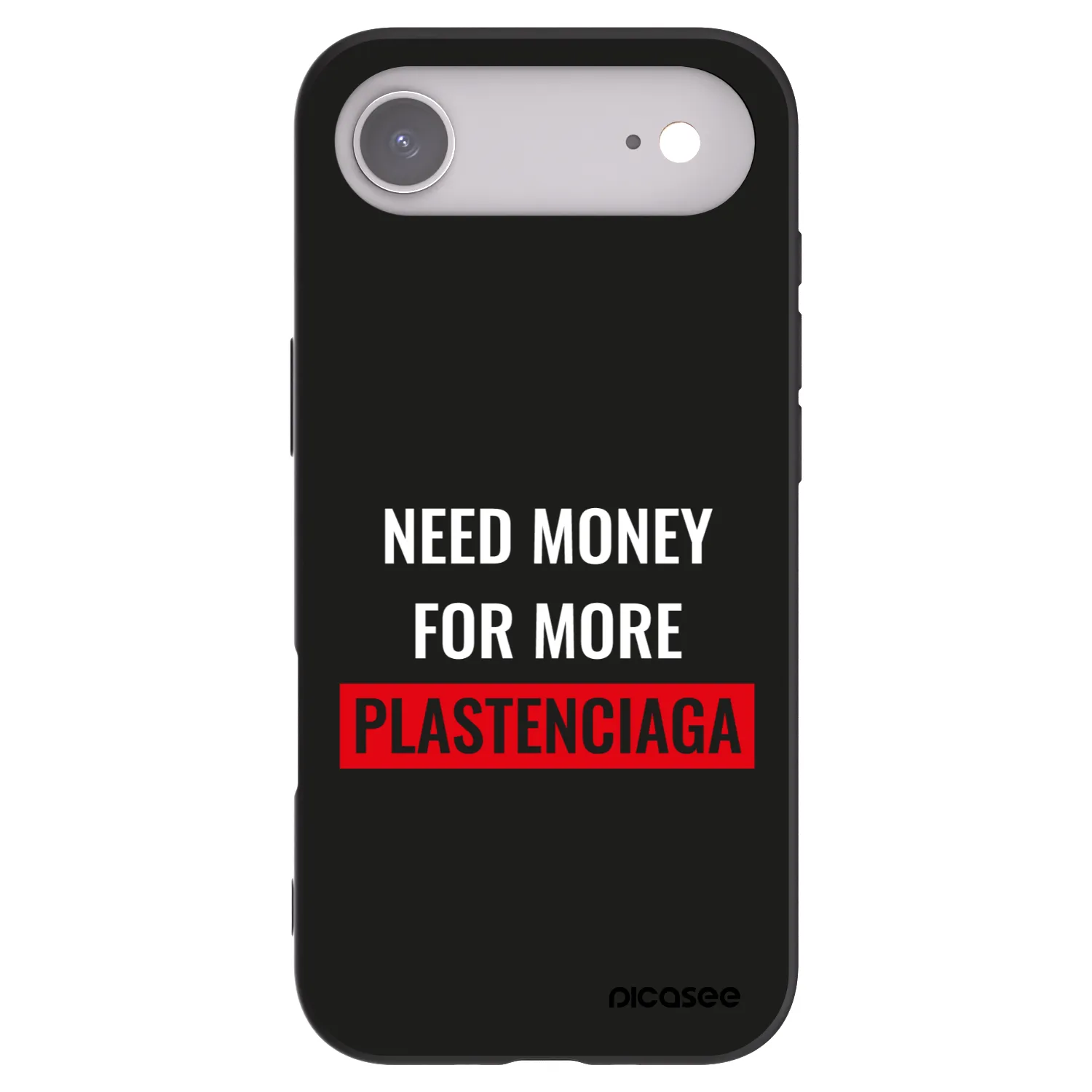 Picasee Μαύρη θήκη σιλικόνης για Apple iPhone Air - More PLASTENCIAGA