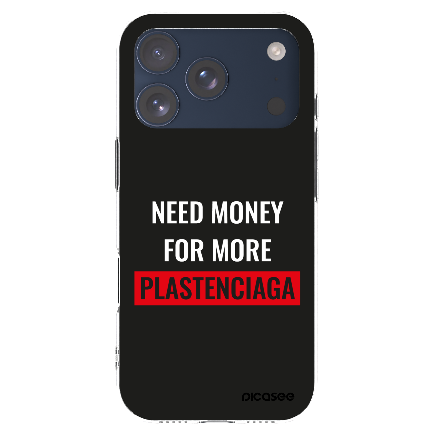Picasee διαφανής θήκη σιλικόνης Apple iPhone 17 Pro - More PLASTENCIAGA