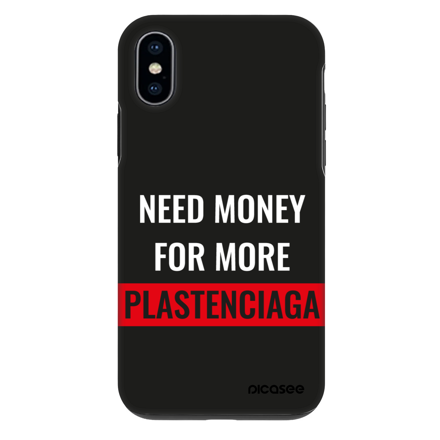 Picasee Fashion Case για Apple iPhone X/XS - More PLASTENCIAGA