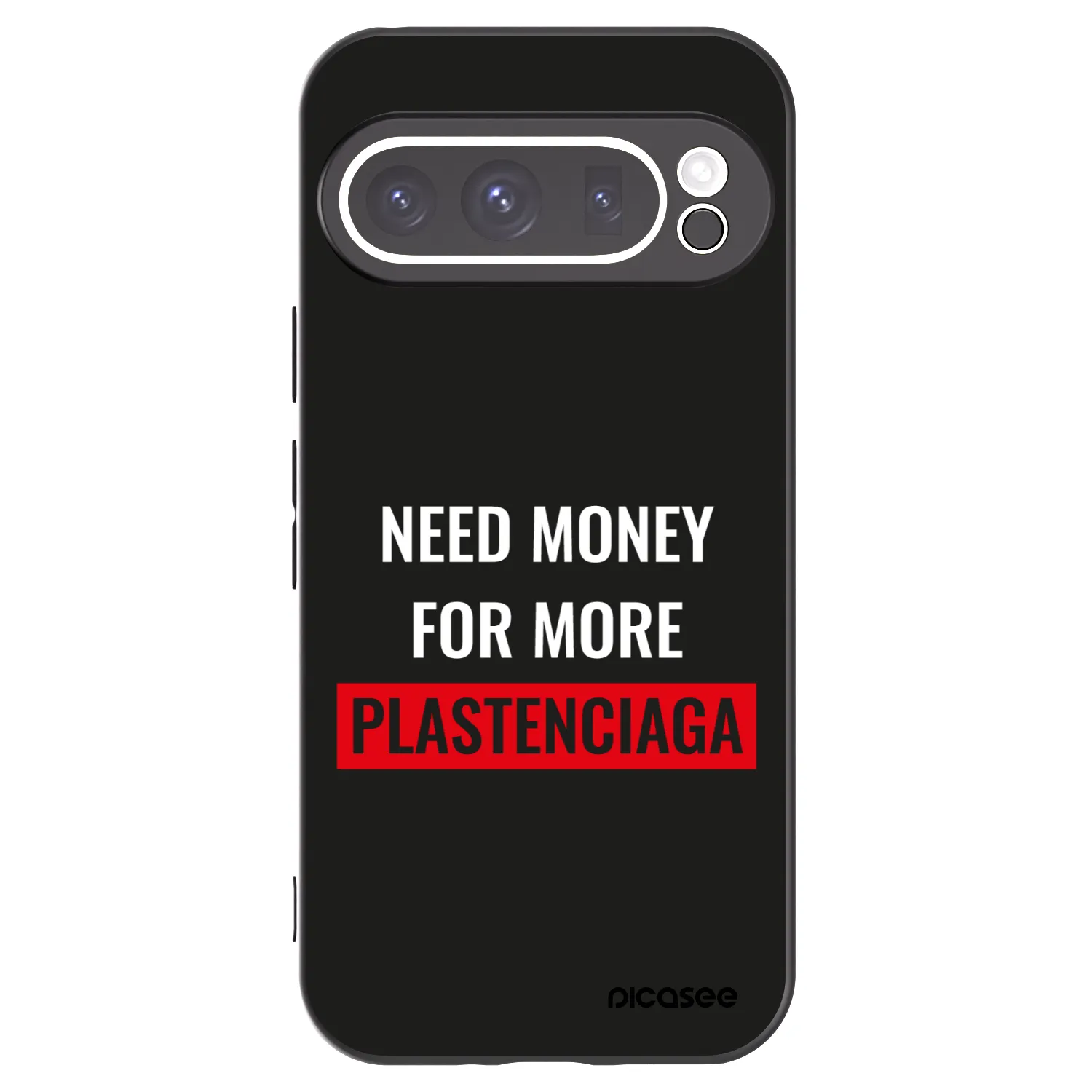 Picasee Μαύρη θήκη σιλικόνης για Google Pixel 9 Pro XL - More PLASTENCIAGA