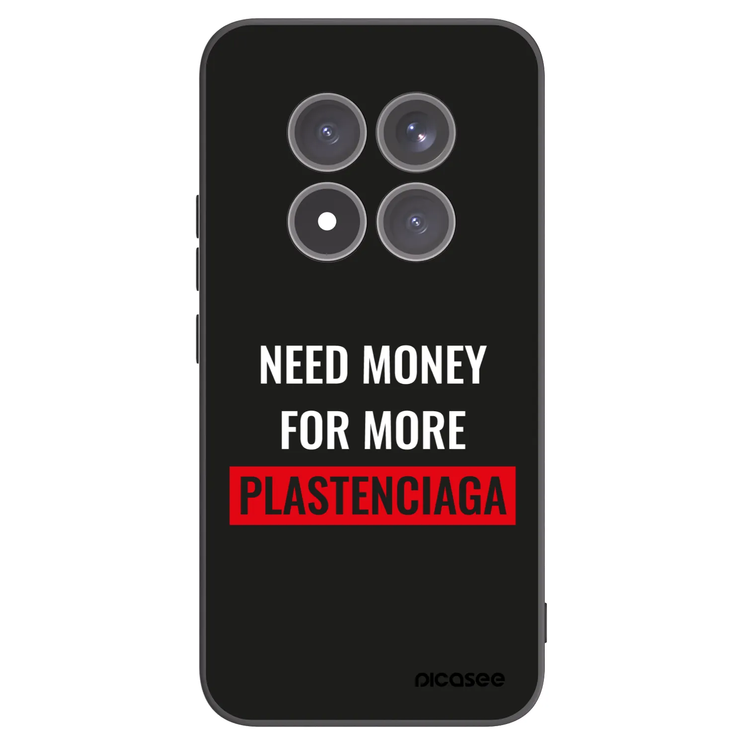 Picasee Μαύρη θήκη σιλικόνης για Xiaomi Redmi Note 15 Pro+ - More PLASTENCIAGA