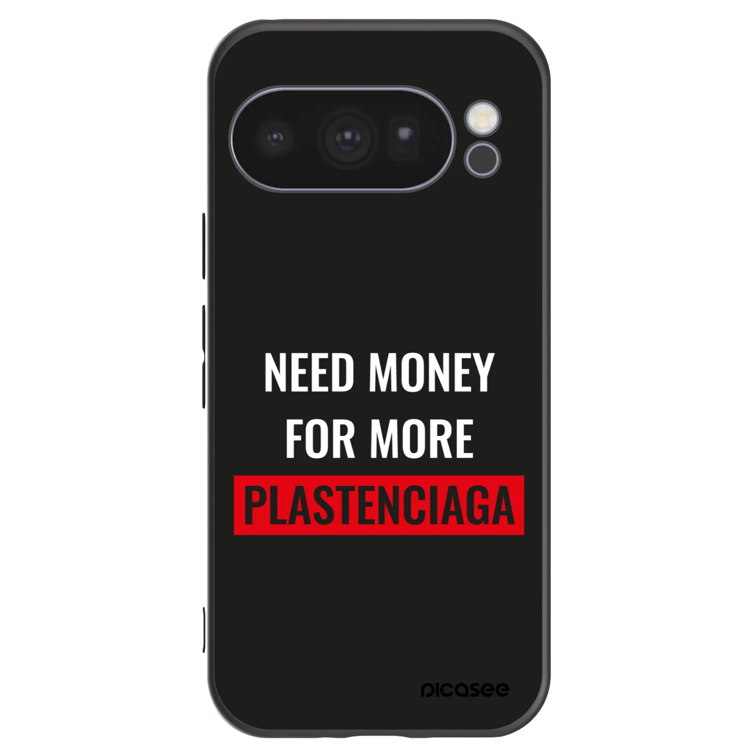Picasee Μαύρη θήκη σιλικόνης για Google Pixel 10 Pro - More PLASTENCIAGA
